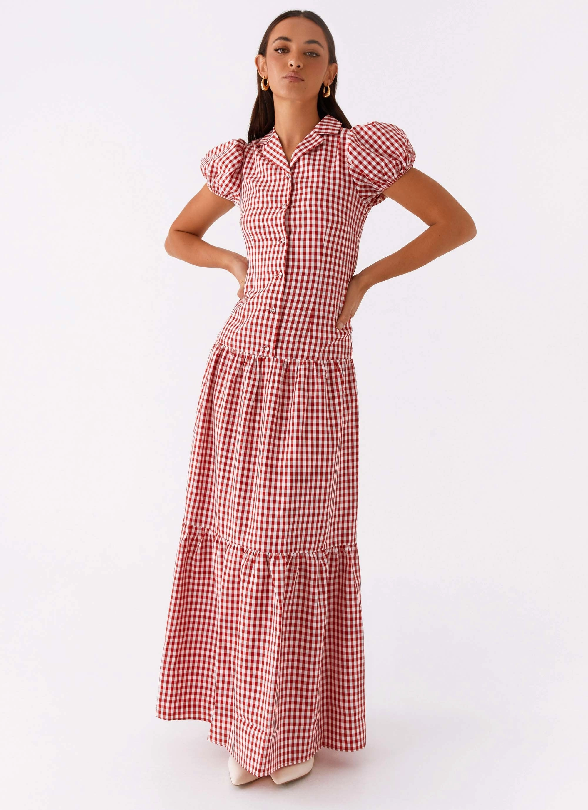 Verity Maxi Dress - Red Gingham solo wear