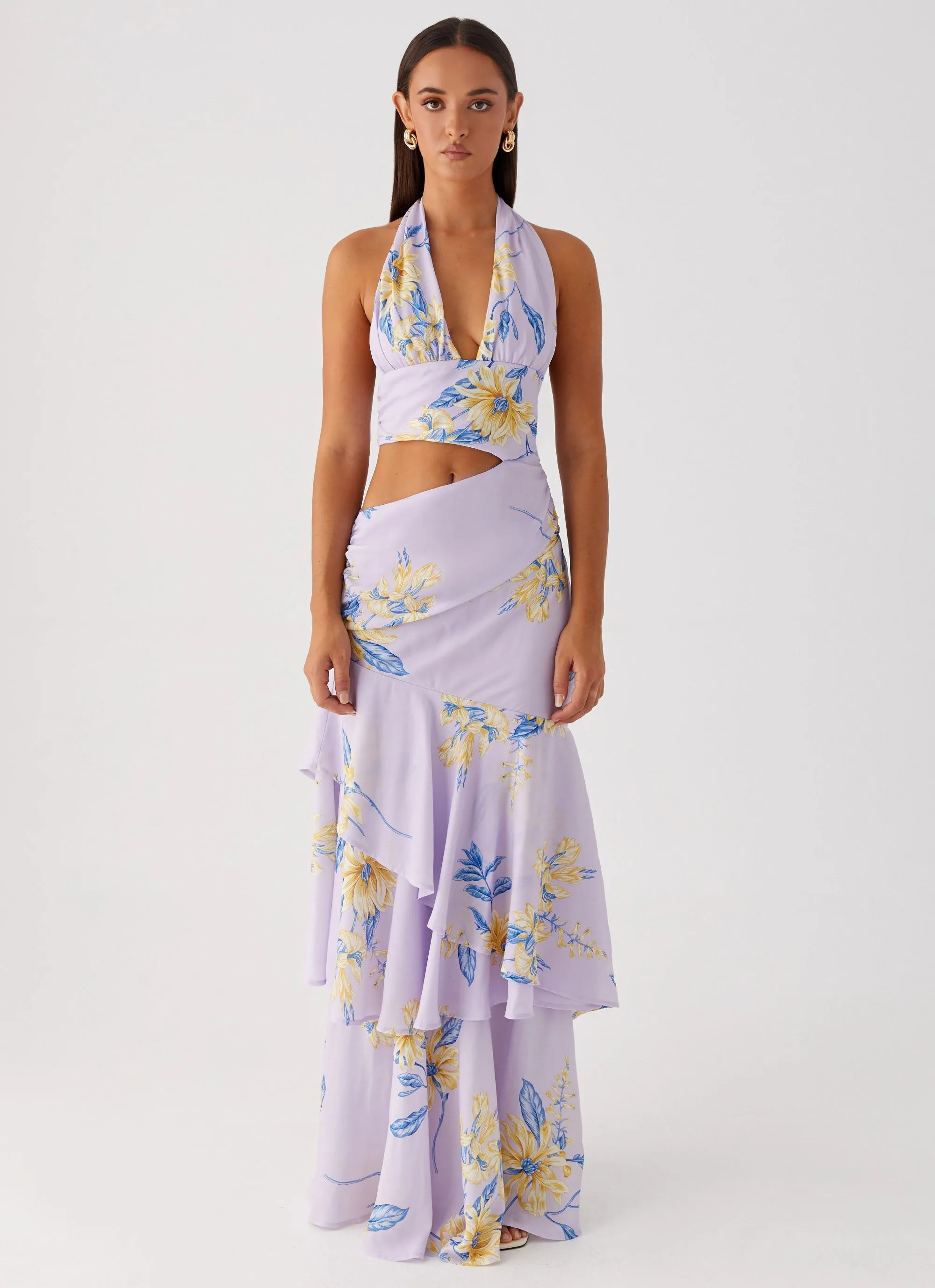 Clean Cut Basic Cool Mikayla Maxi Dress - Lavender
