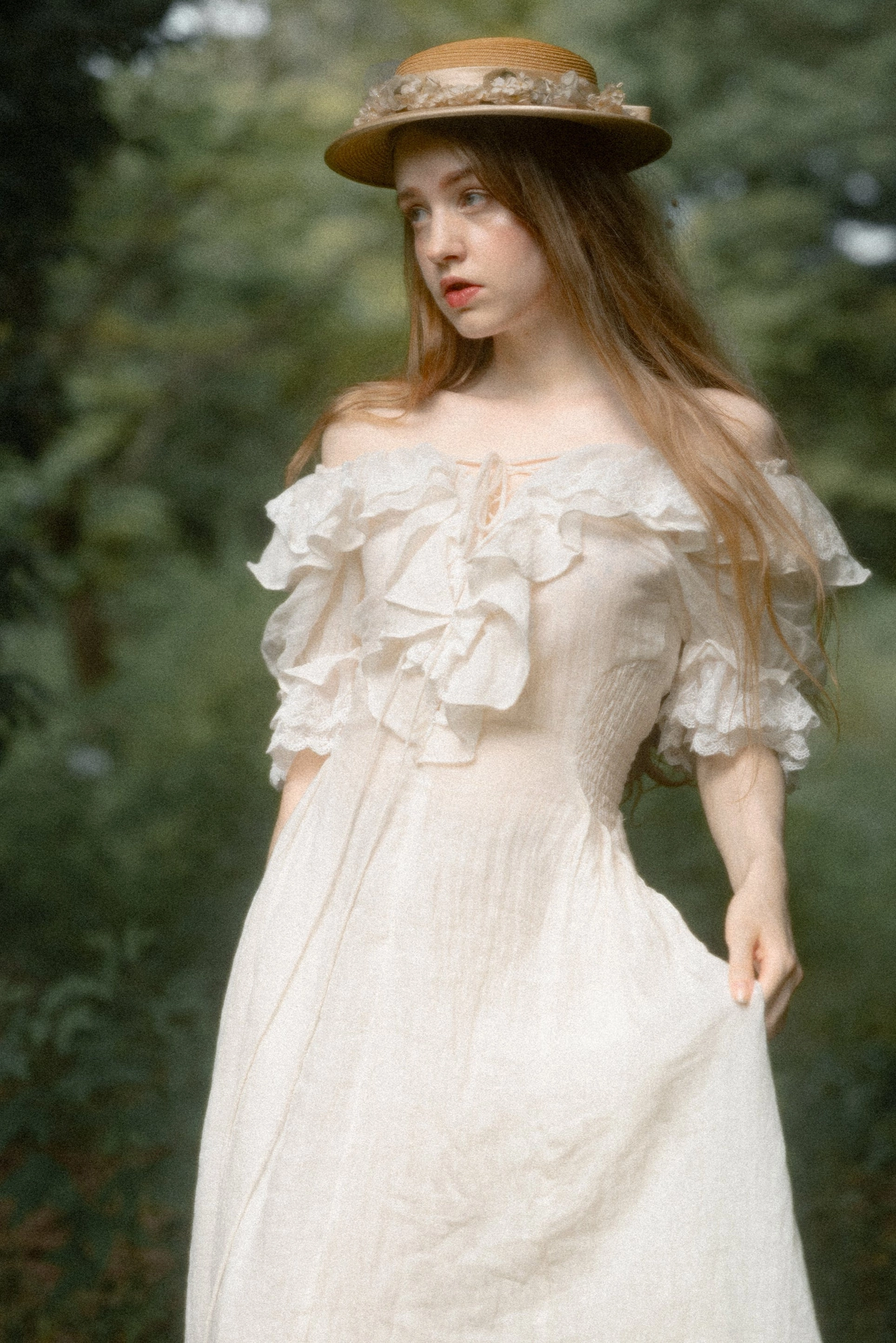 Elysia 15 | Lace-up linen flared dress Eco Friendly Material HighRiseWaist