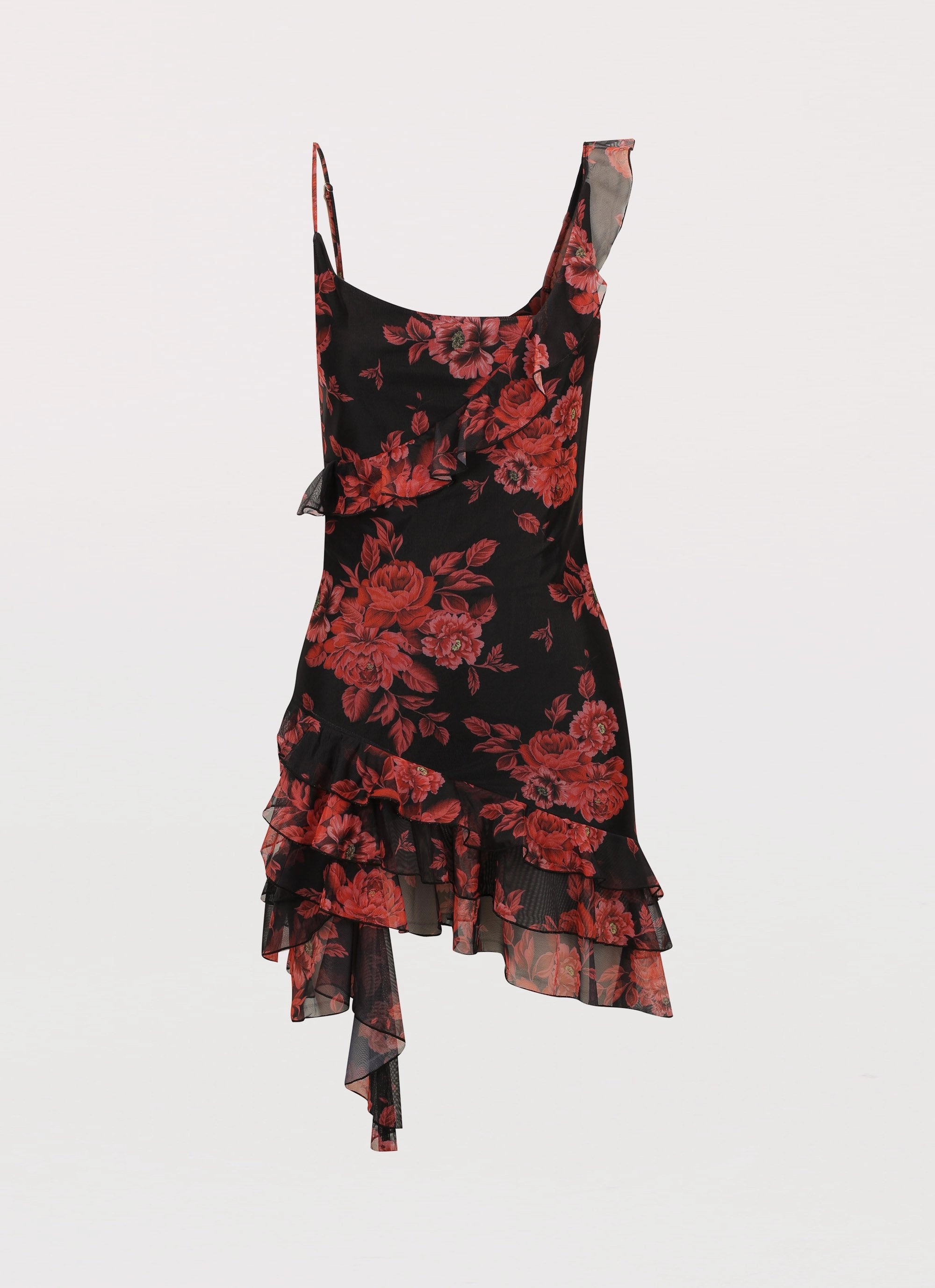 Youth Charm Luxe Mood Love You Mesh Mini Dress - Midnight Rosa