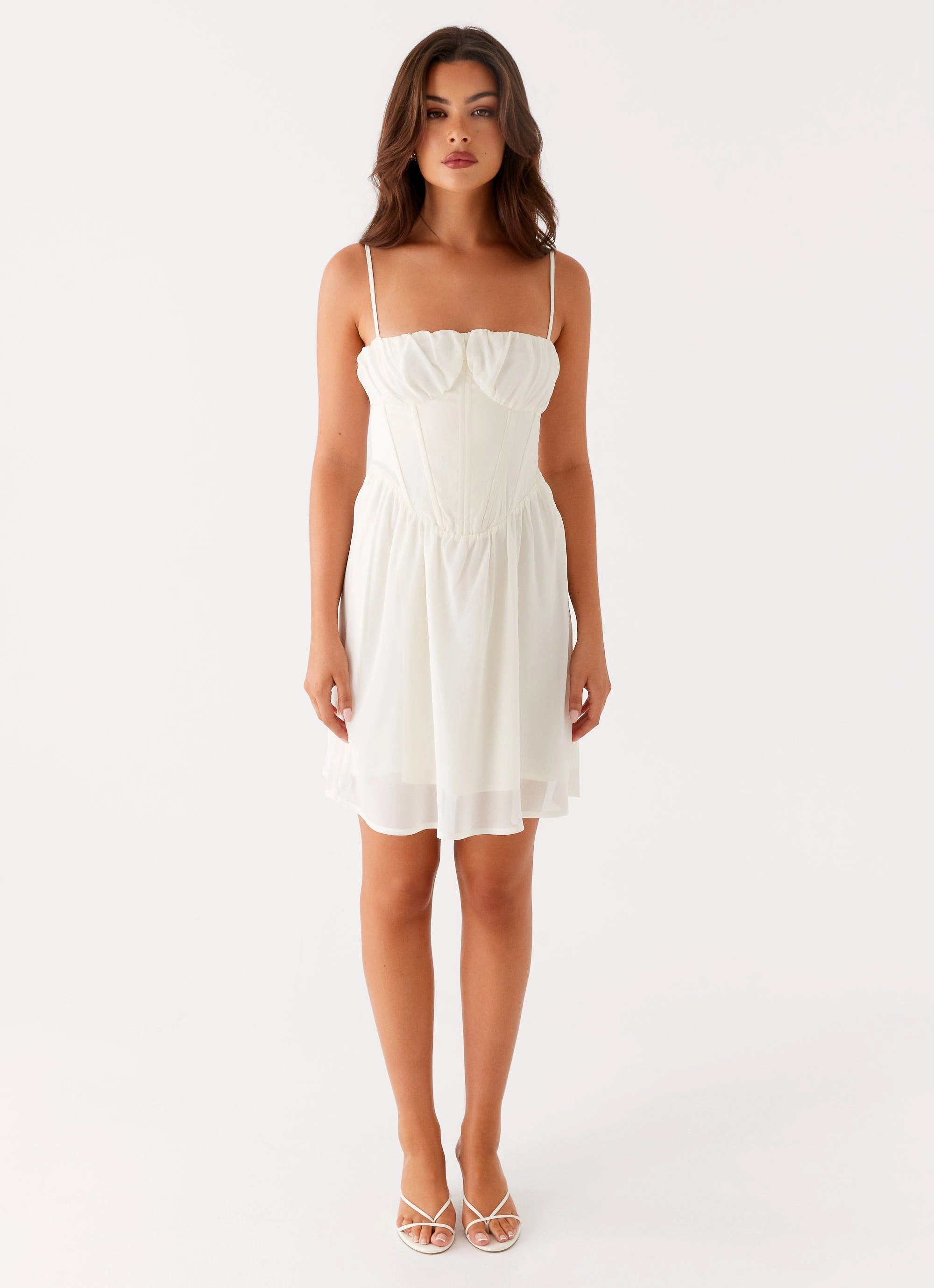 Flared-Hem Cool Form Harmony Mini Dress - Ivory
