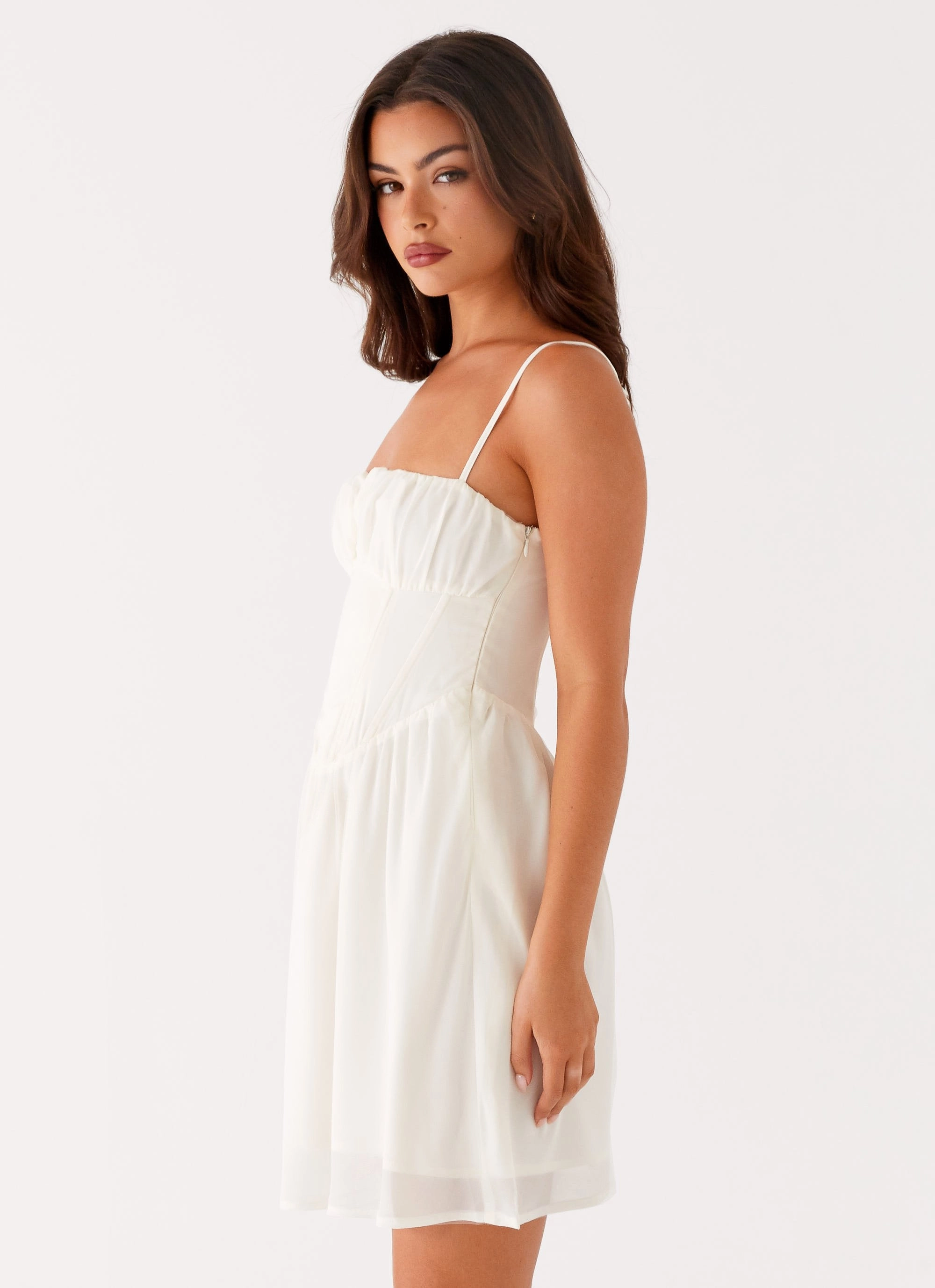 Harmony Mini Dress - Ivory Casual Comfort Wear Lounge Feel