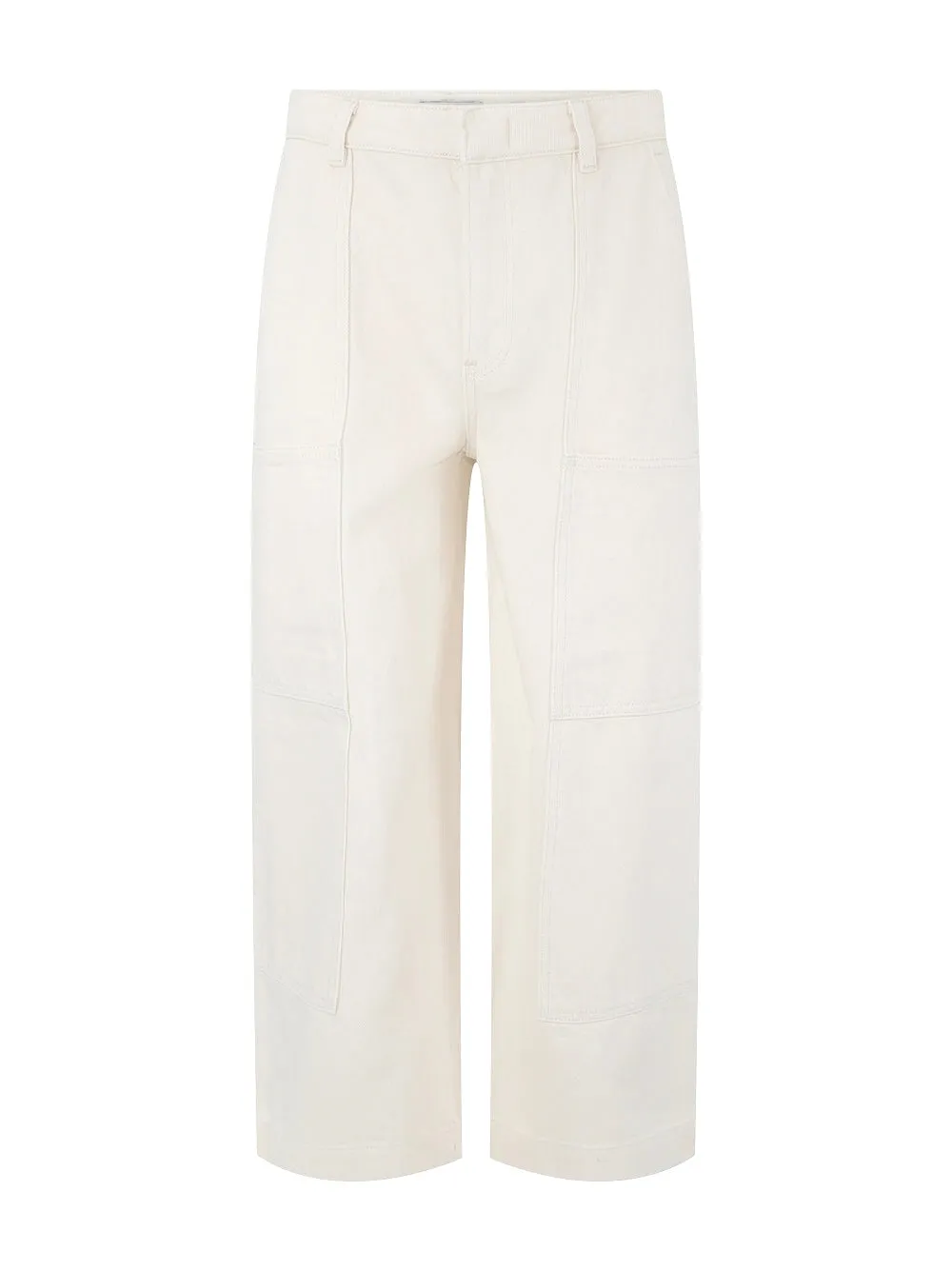 Vince Mid-Rise Utility Crop Wide Pants in Flaxen