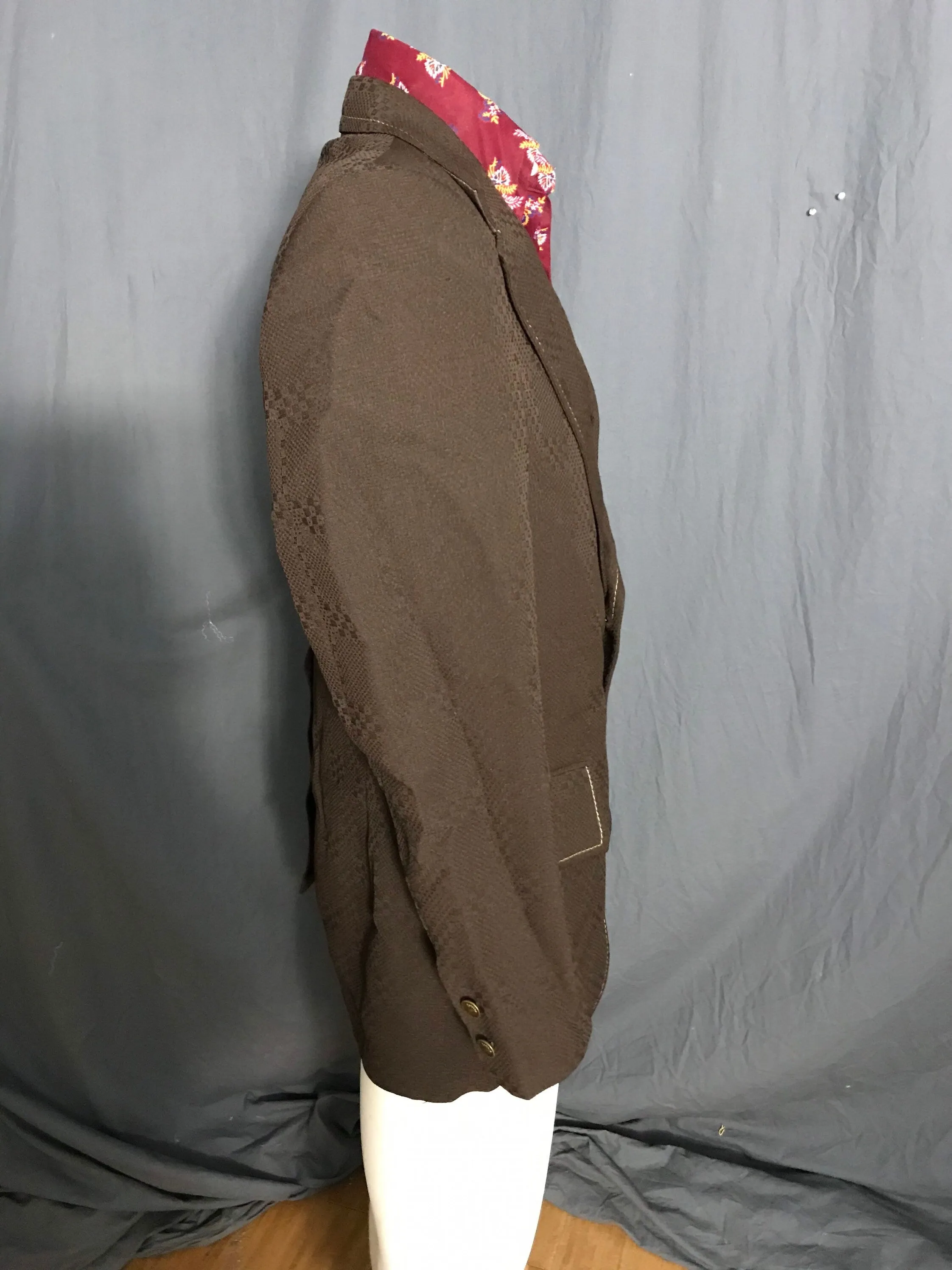 Vintage 1970’s Brookford brown sports suit coat 44