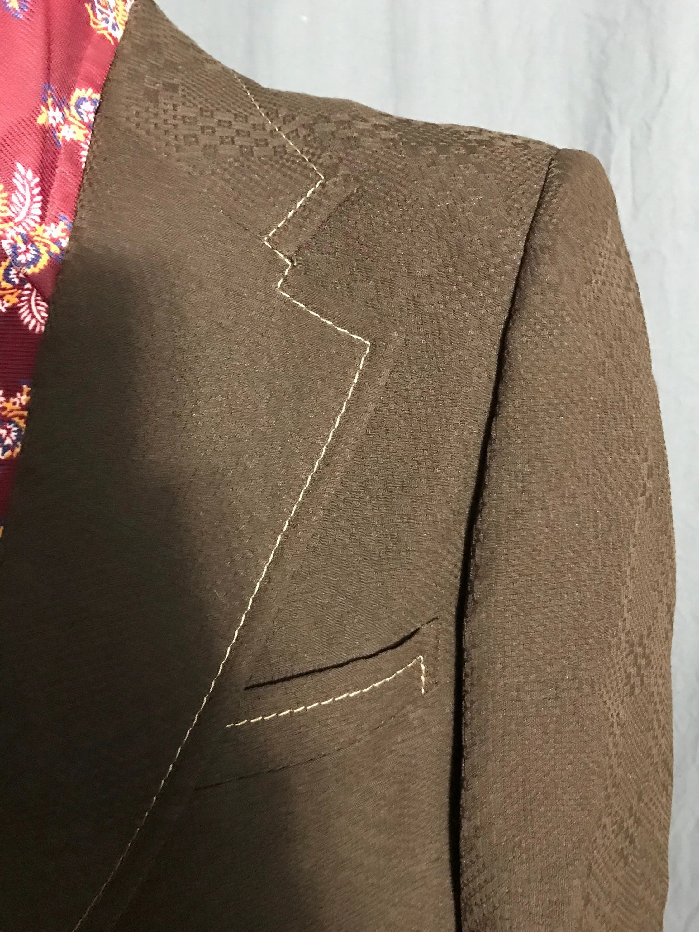 Vintage 1970’s Brookford brown sports suit coat 44