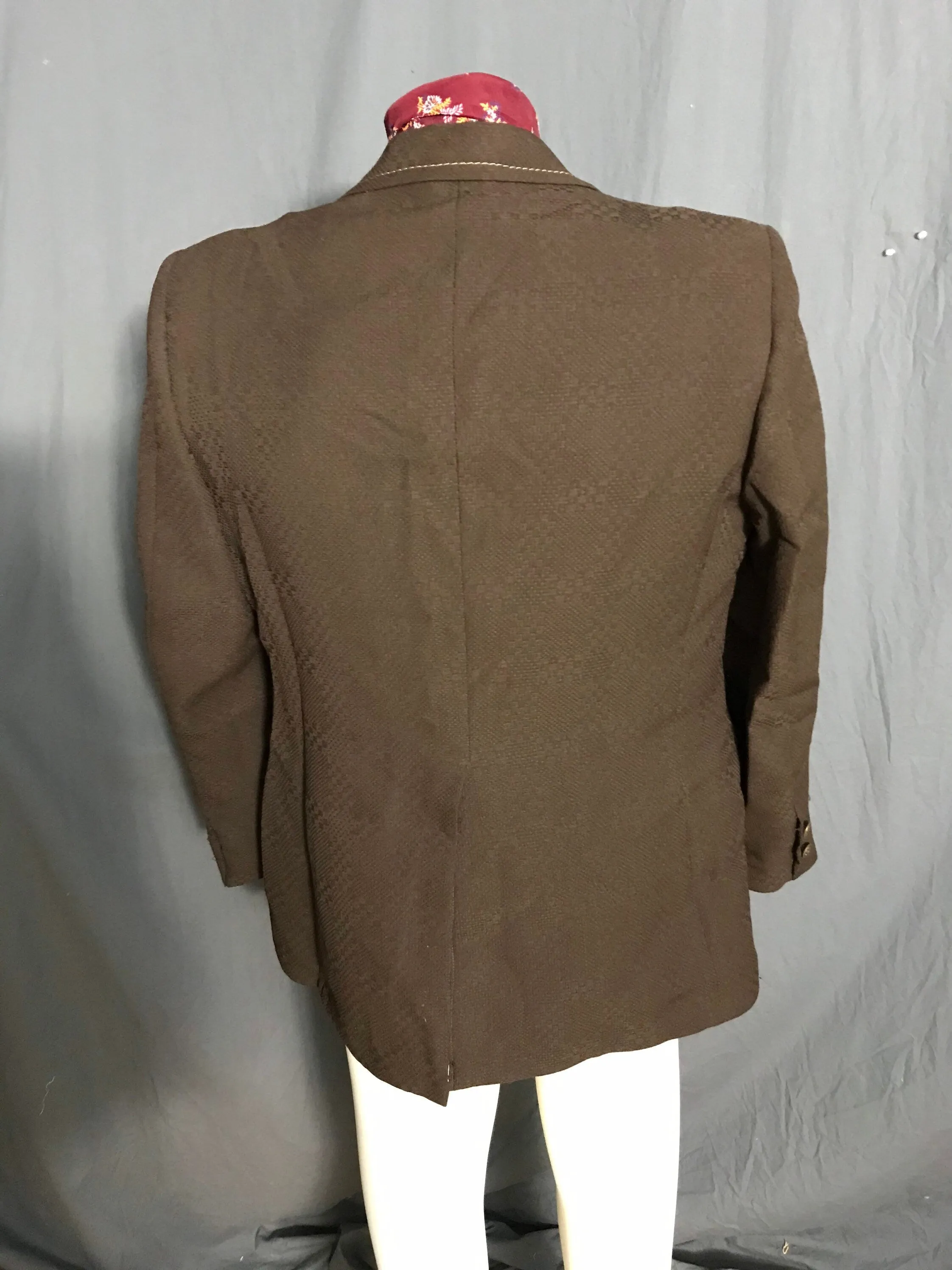 Vintage 1970’s Brookford brown sports suit coat 44