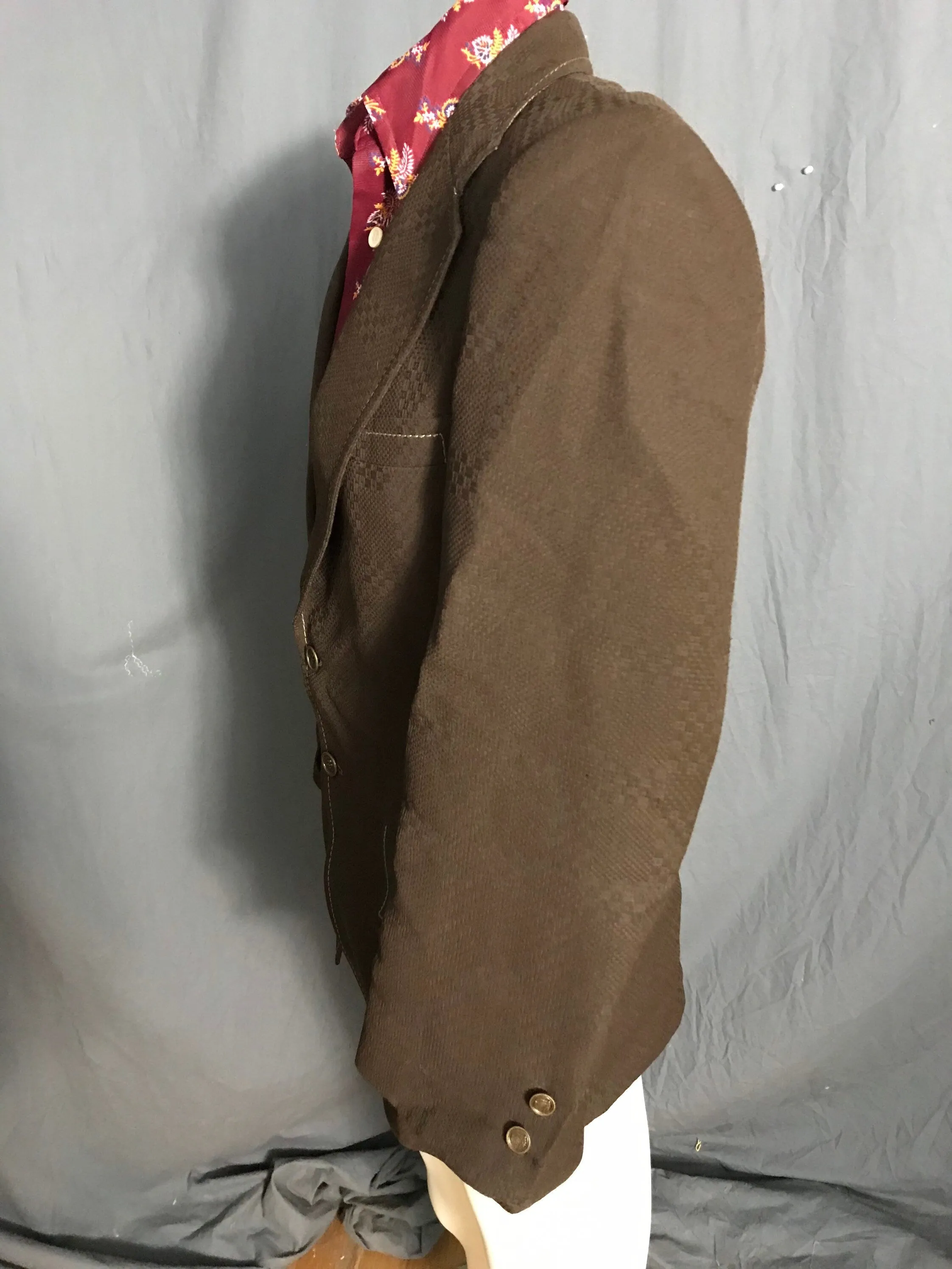 Vintage 1970’s Brookford brown sports suit coat 44