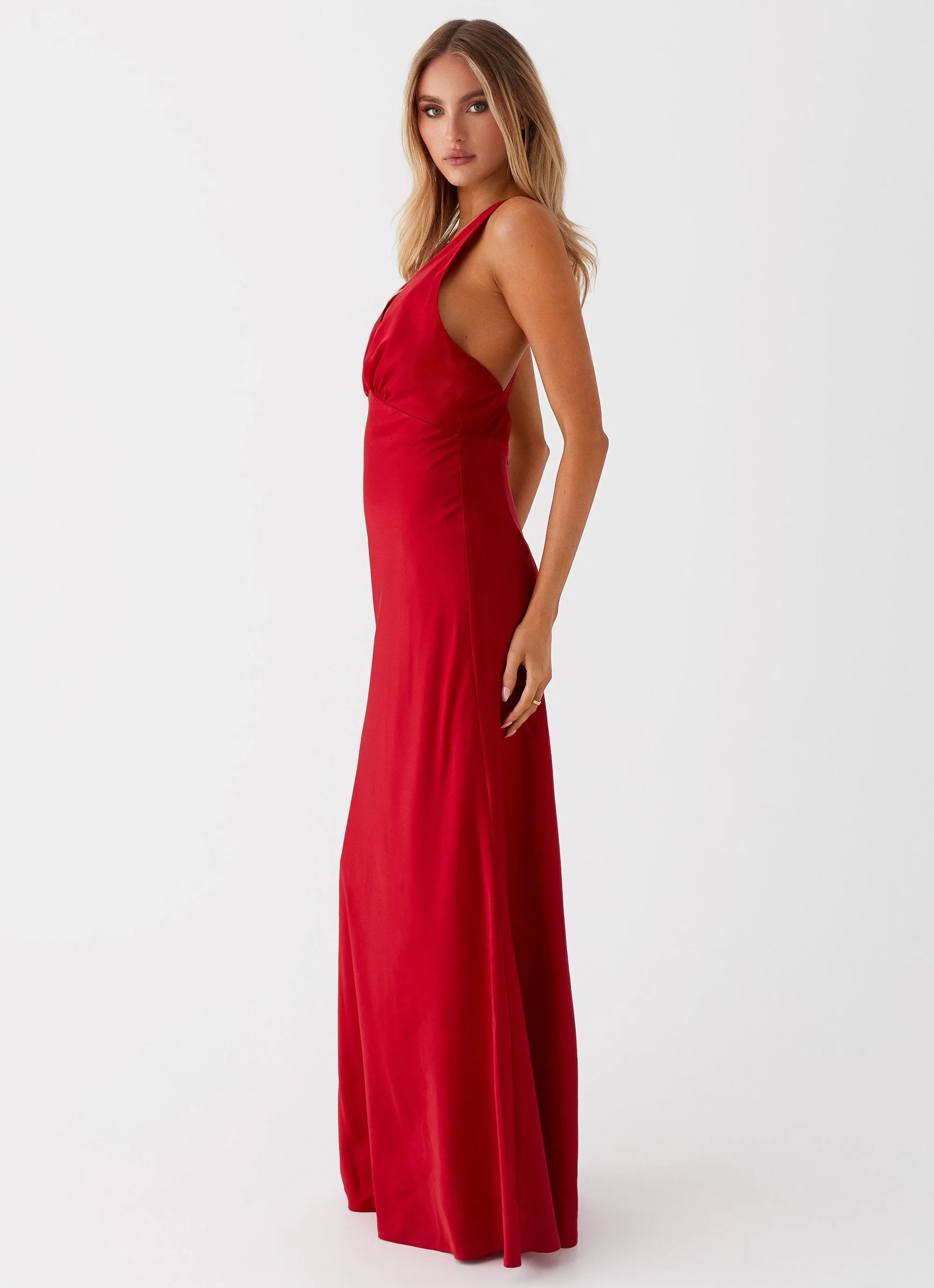 Slyvia Maxi Dress - Red solo wear Trendy Comfort