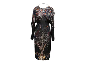 Vintage Black & Multicolor Karl Lagerfeld Spring/Summer 1985 Haute Couture Dress Size US S