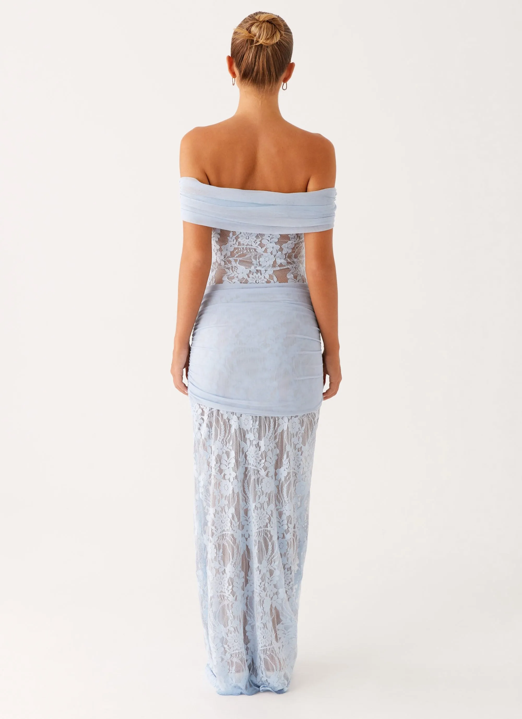 Weekend Chic Light Fabrication Gracie Twist Maxi Dress - Blue