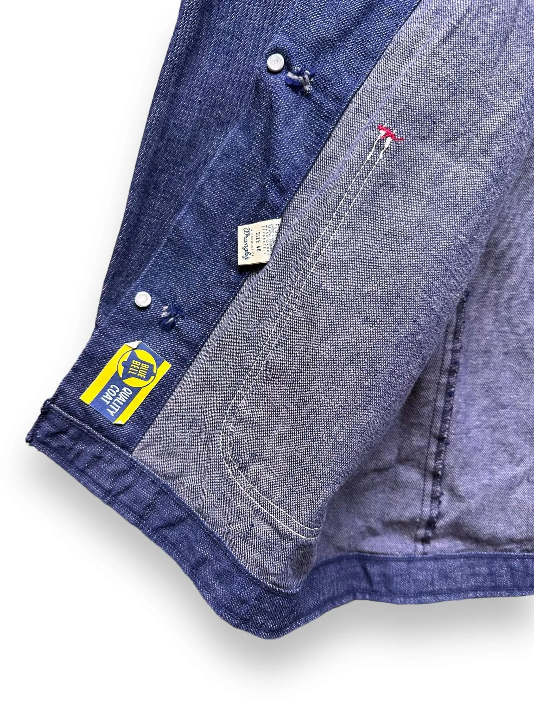 Vintage Wrangler Blue Bell Denim Chore Coat SZ 40 | Vintage Denim Chore Coat