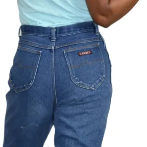 Vintage Wrangler Jeans High Waisted Straight Mom Medium Wash Blue Denim Size 28