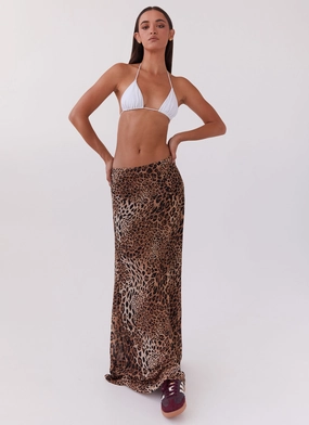 Stretch Movement Violetta Maxi Skirt - Leopard