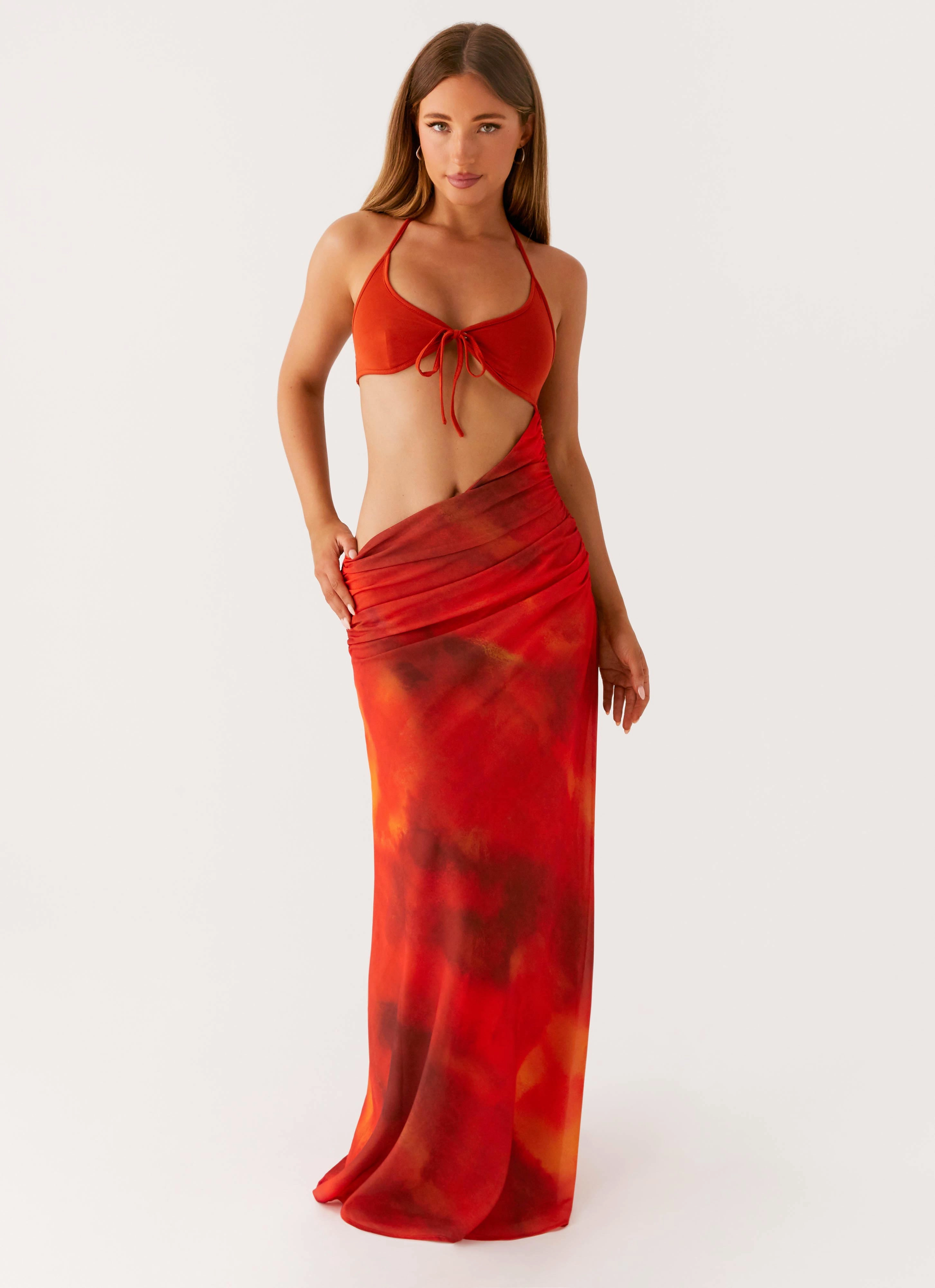 Relaxed Wear Elixis Maxi Dress - Scarlet Blur