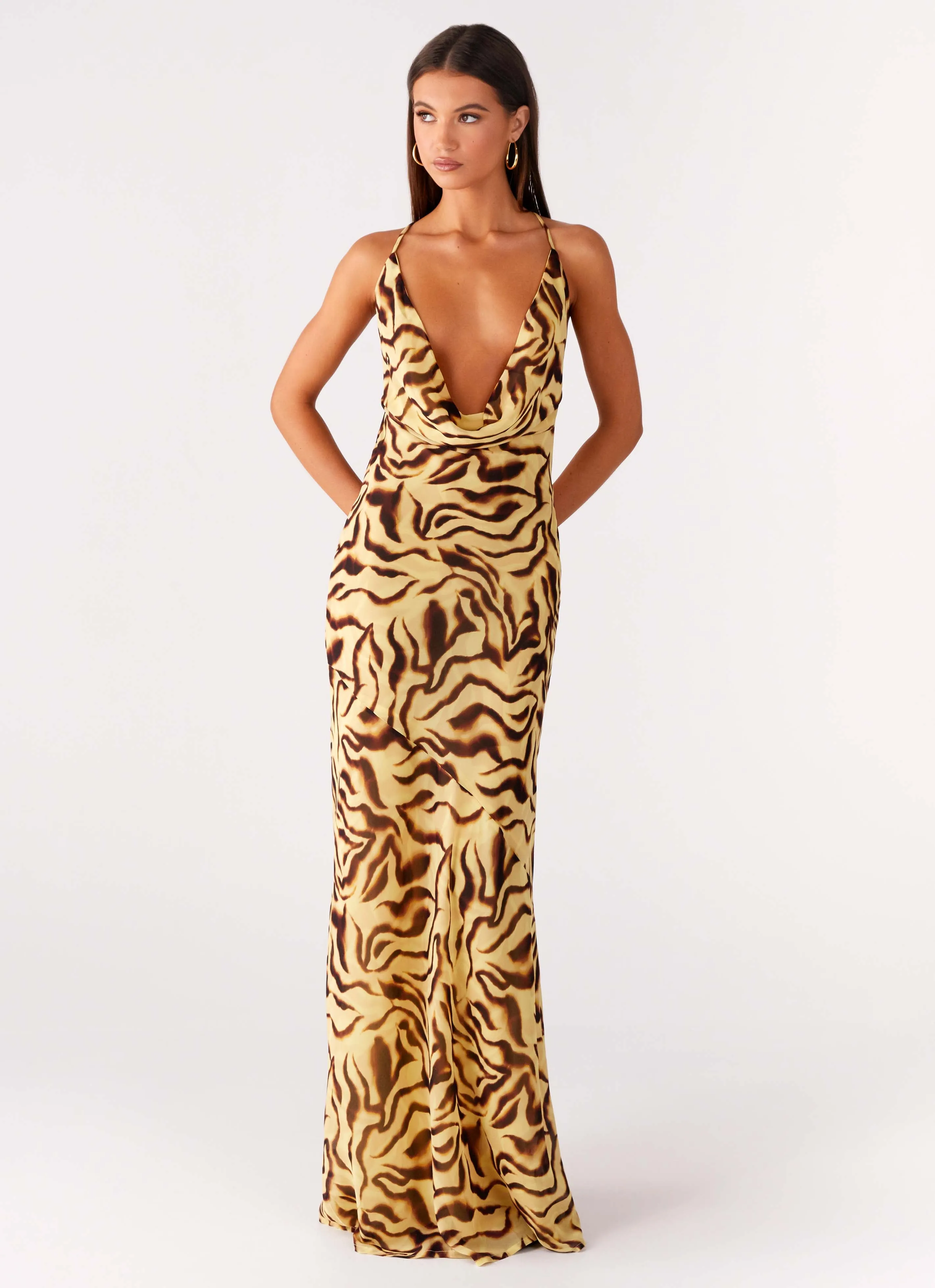Viva Lune Maxi Dress - Laguna Print Elegant Style