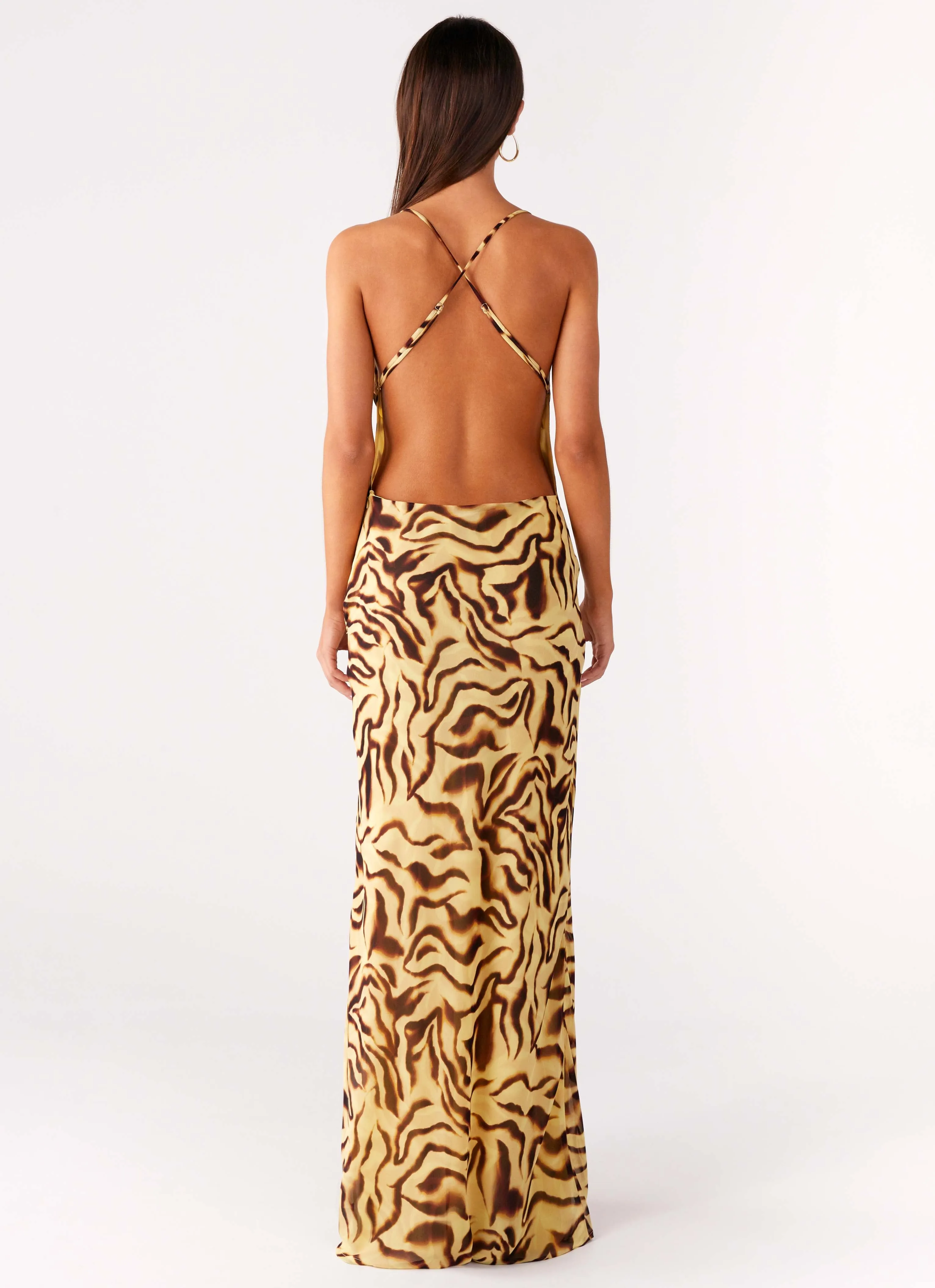 Linen Chic Happy Soul Viva Lune Maxi Dress - Laguna Print