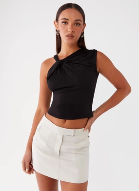 Vouge Low Rise Mini Skirt - Grey Stay Fresh Convertible legs