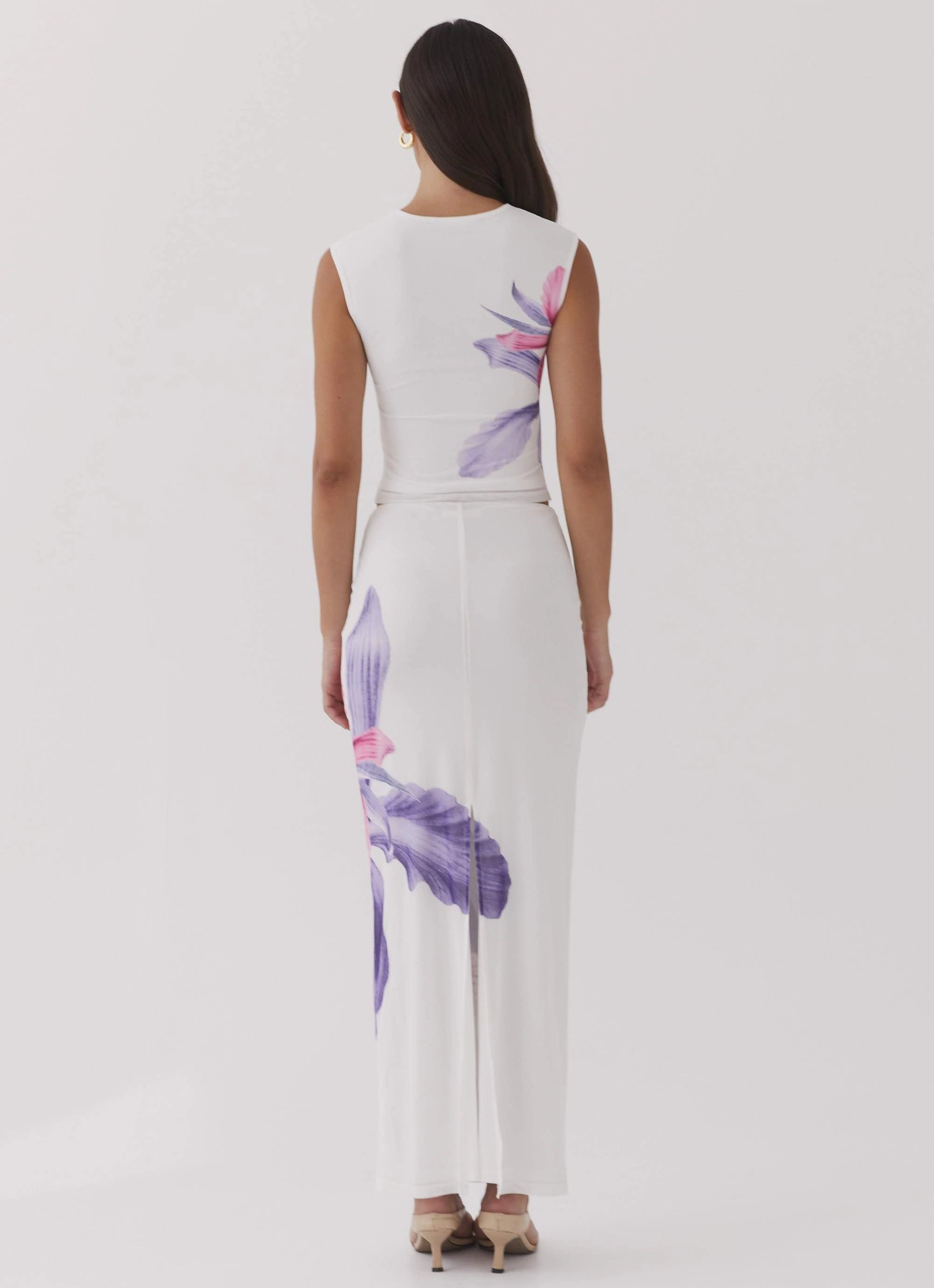 Waiting For Dawn Mesh Maxi Skirt - White Cozy and Relaxed