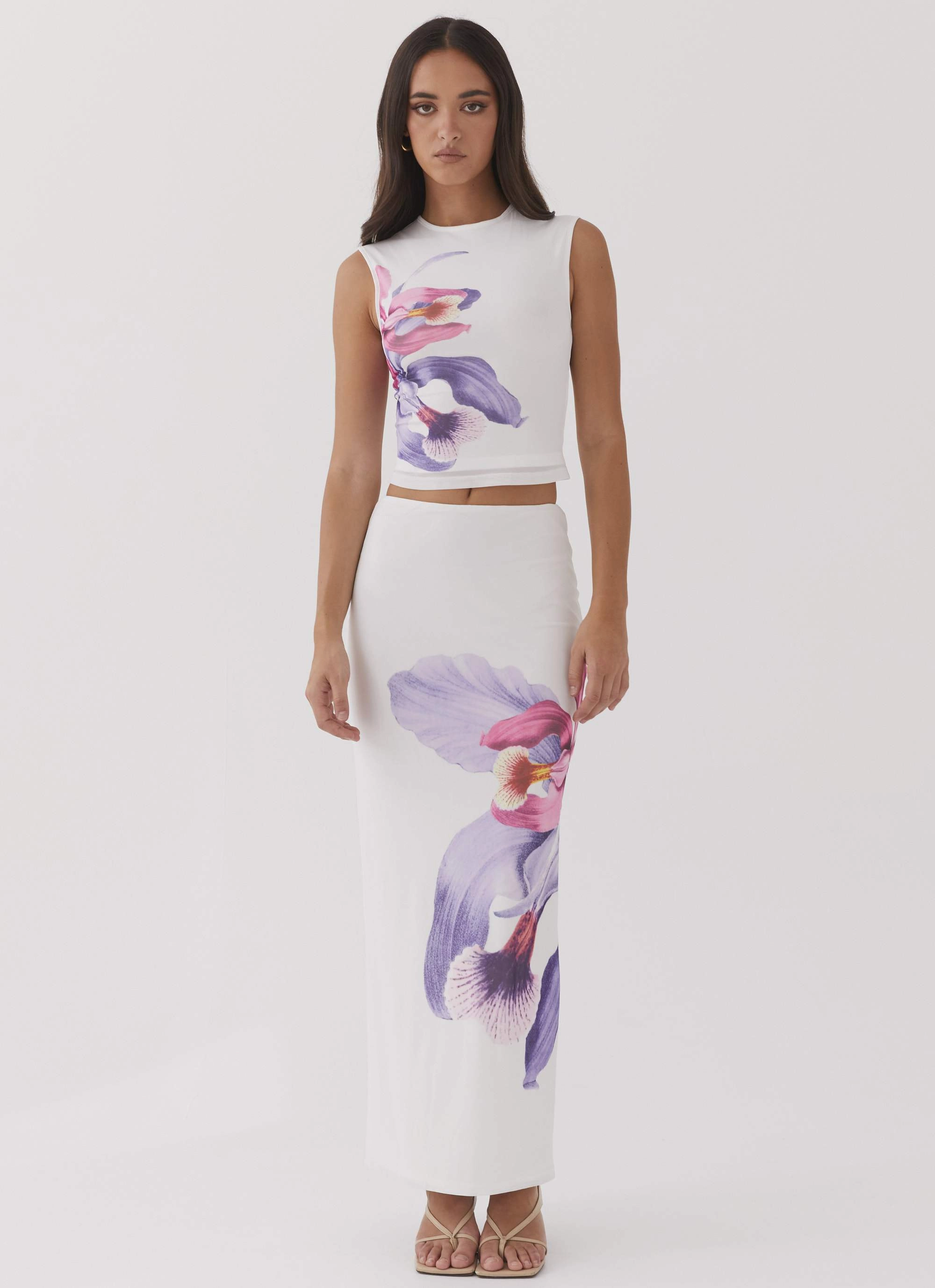 Waiting For Dawn Mesh Maxi Skirt - White Casual Active Wear