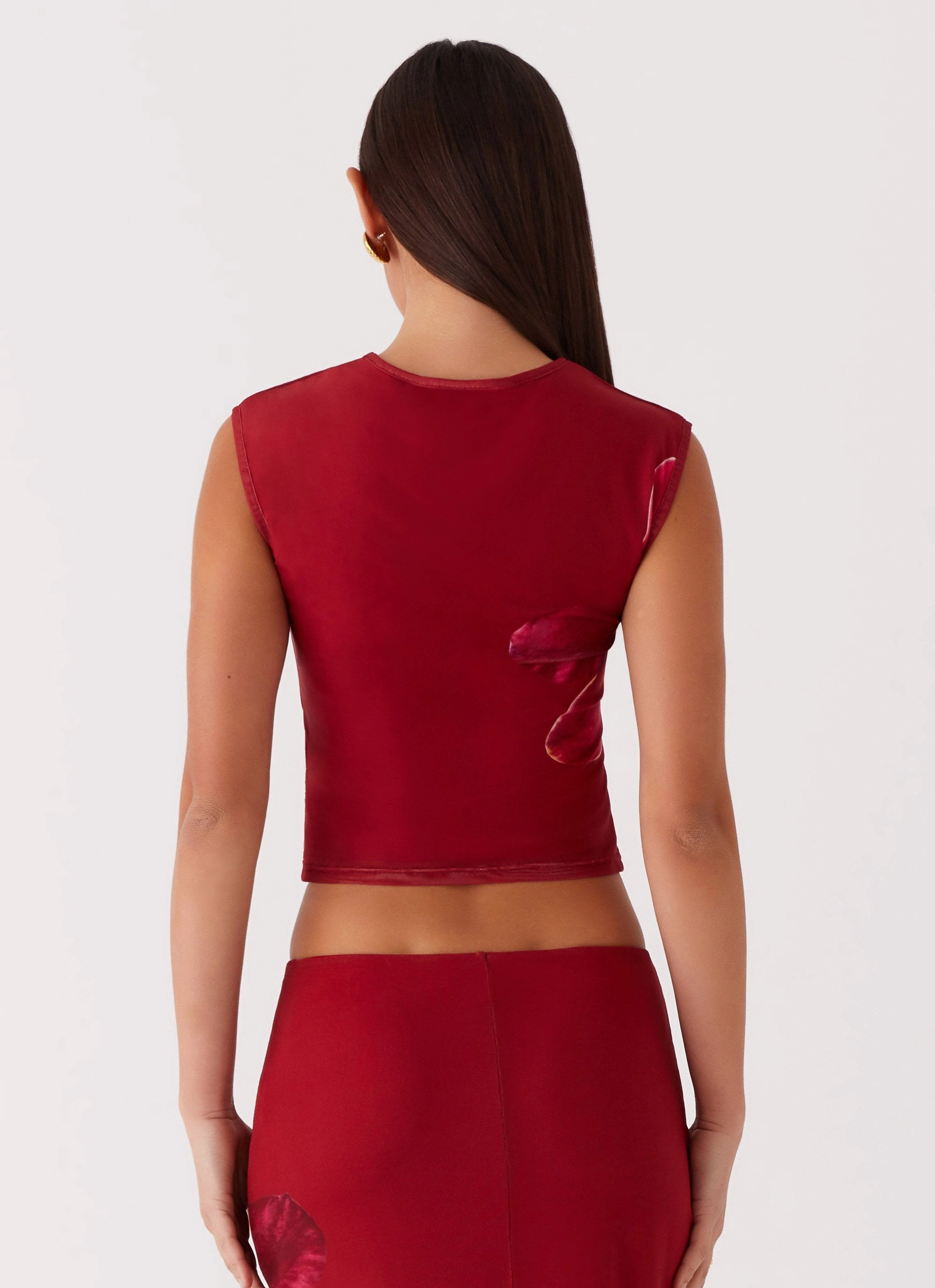 ReflectiveAccents Waiting for Dawn Mesh Top - Rosa
