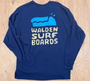 Walden Abstract Wave L/S Navy