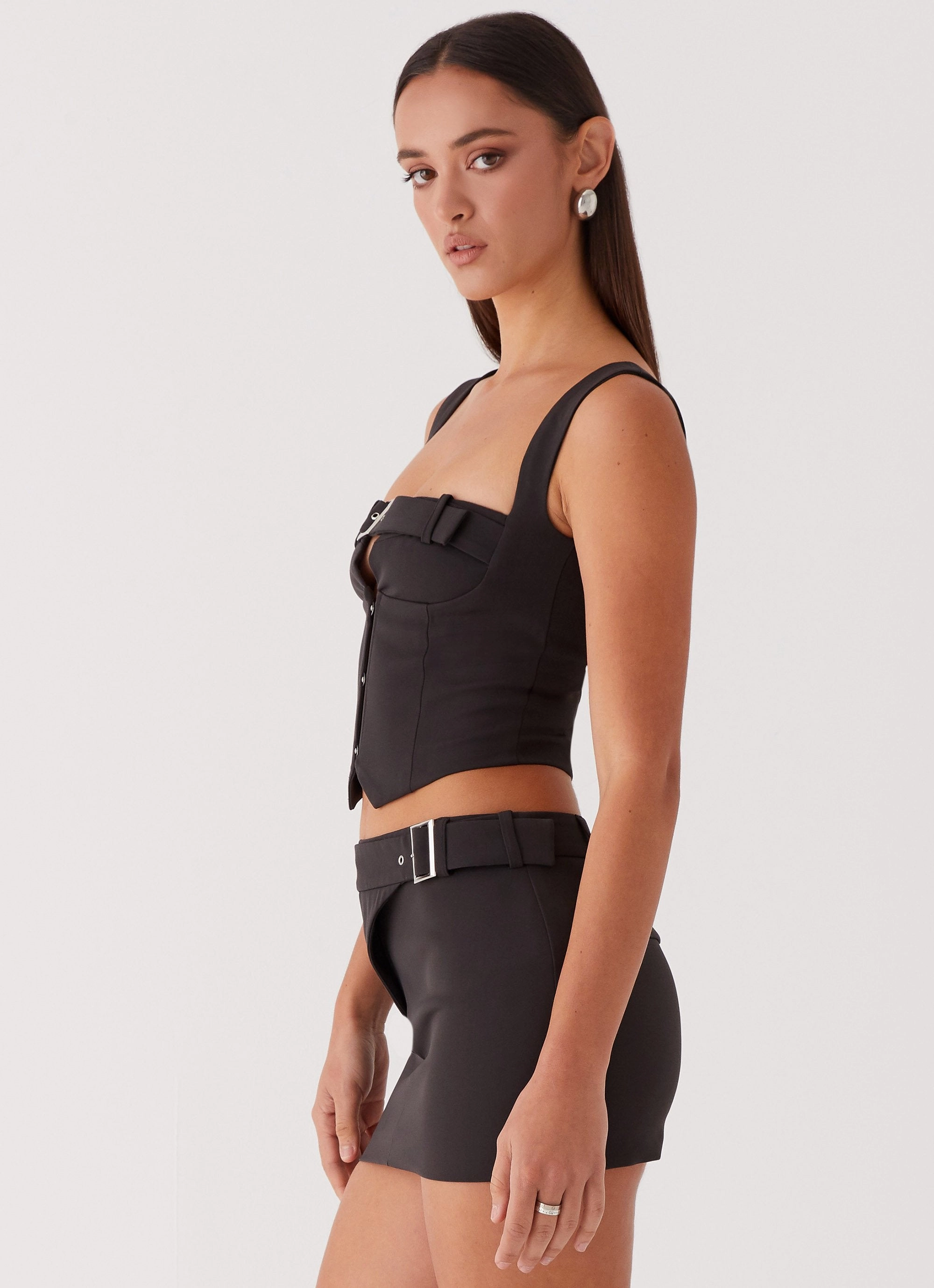 AbrasionResistantEdging UltraSoftLining Walk On By Belt Top - Black