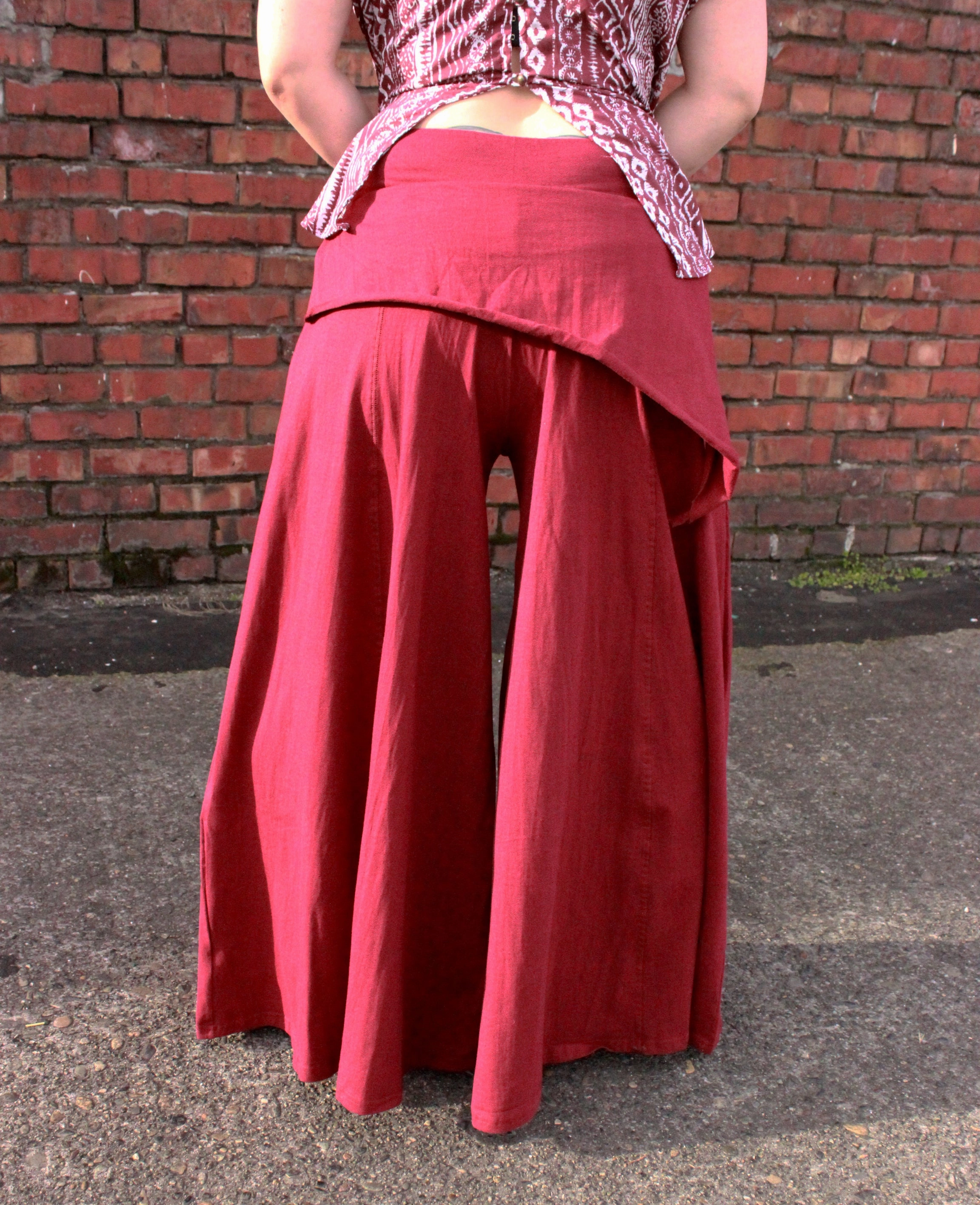 Smooth Finish Water Resistant Boho Skirt Pant