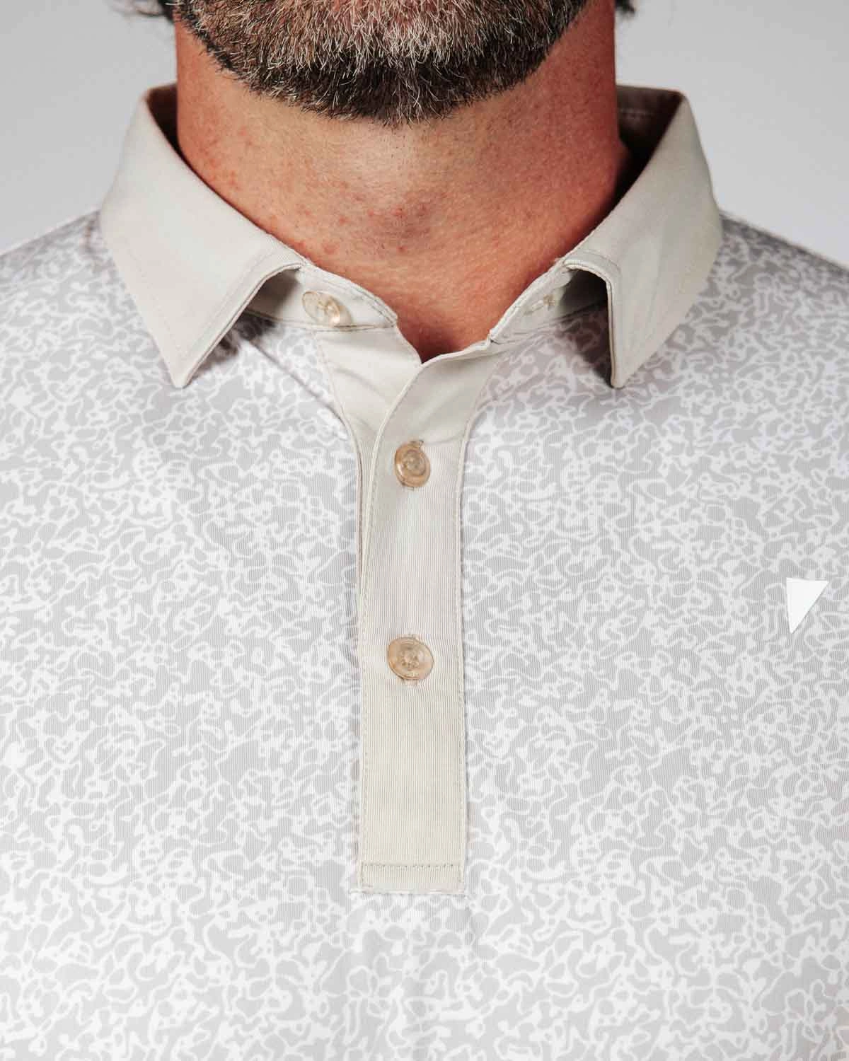 Fitted Blouse Buttery Soft Handfeel Warm Gray Sandstone Classic Polo