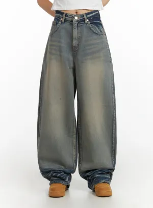 Washed Loose Fit Baggy Jeans CY407