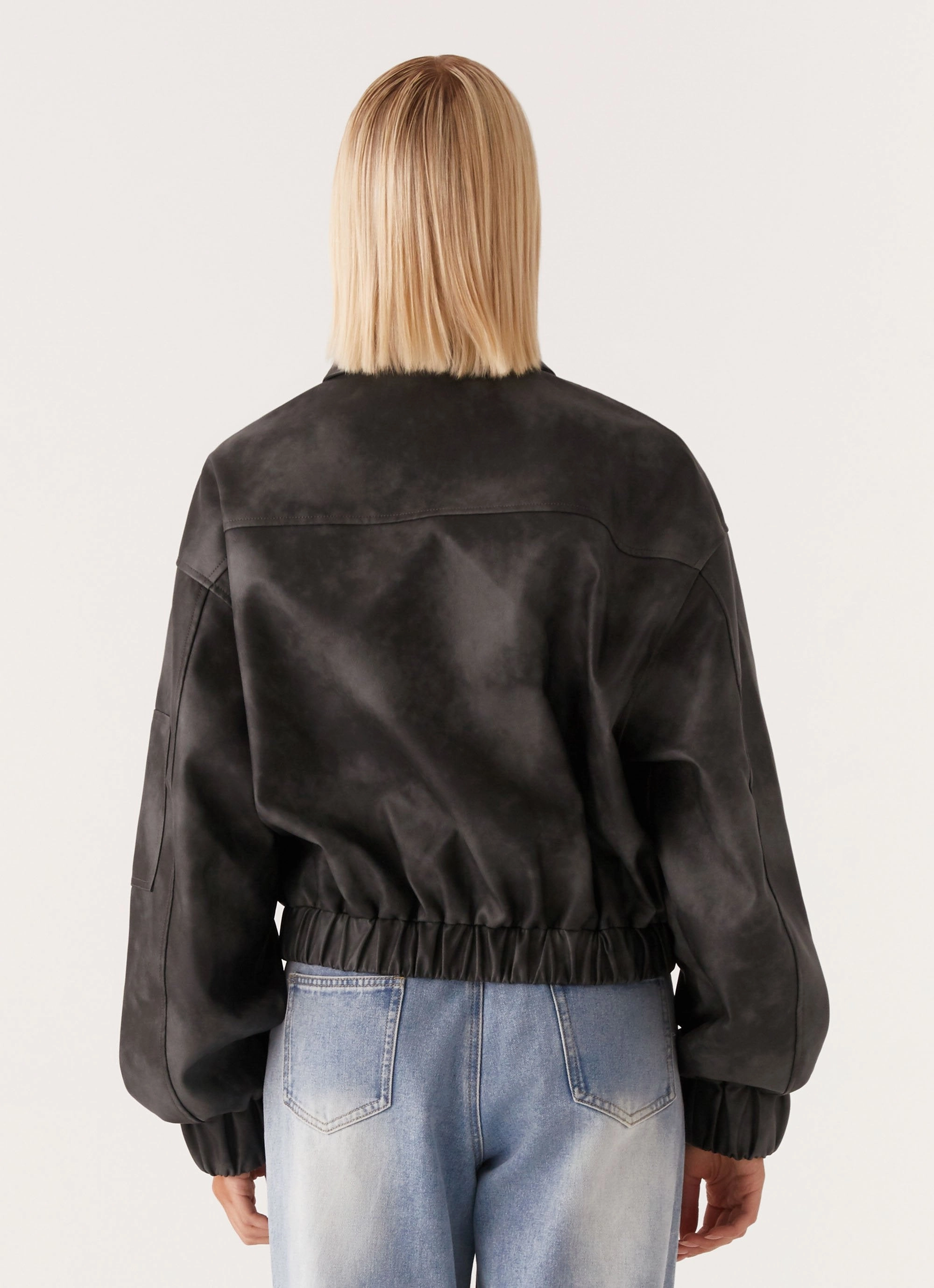 Weatherproof Zippers Airflow Ventilation Washington Bomber Jacket - Black