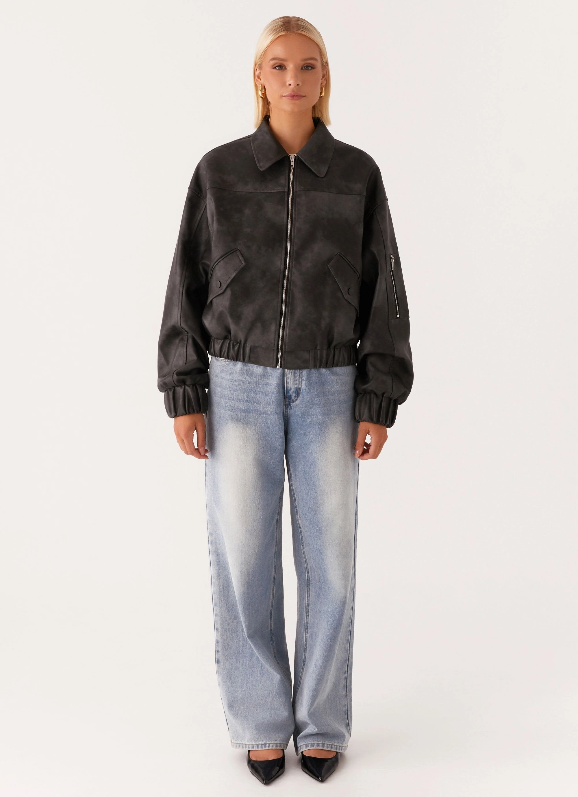 Washington Bomber Jacket - Black Durable Color Retention