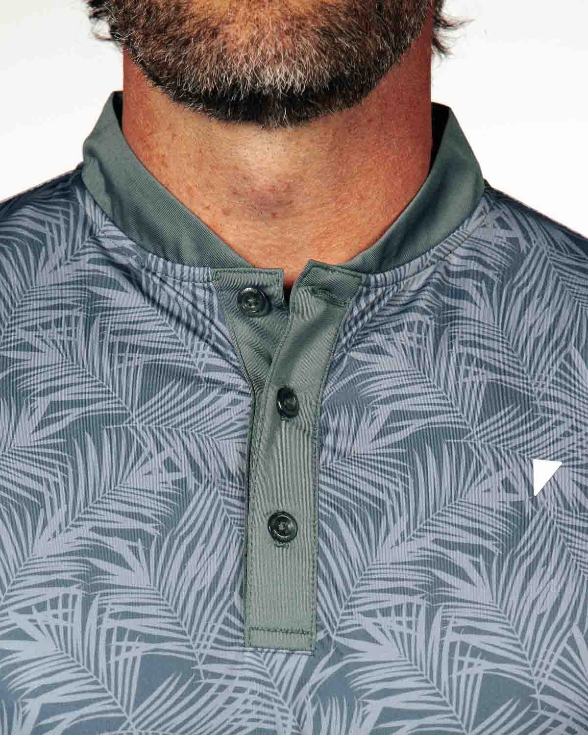Dark Gray Islander Blade Polo No Iron Fabric