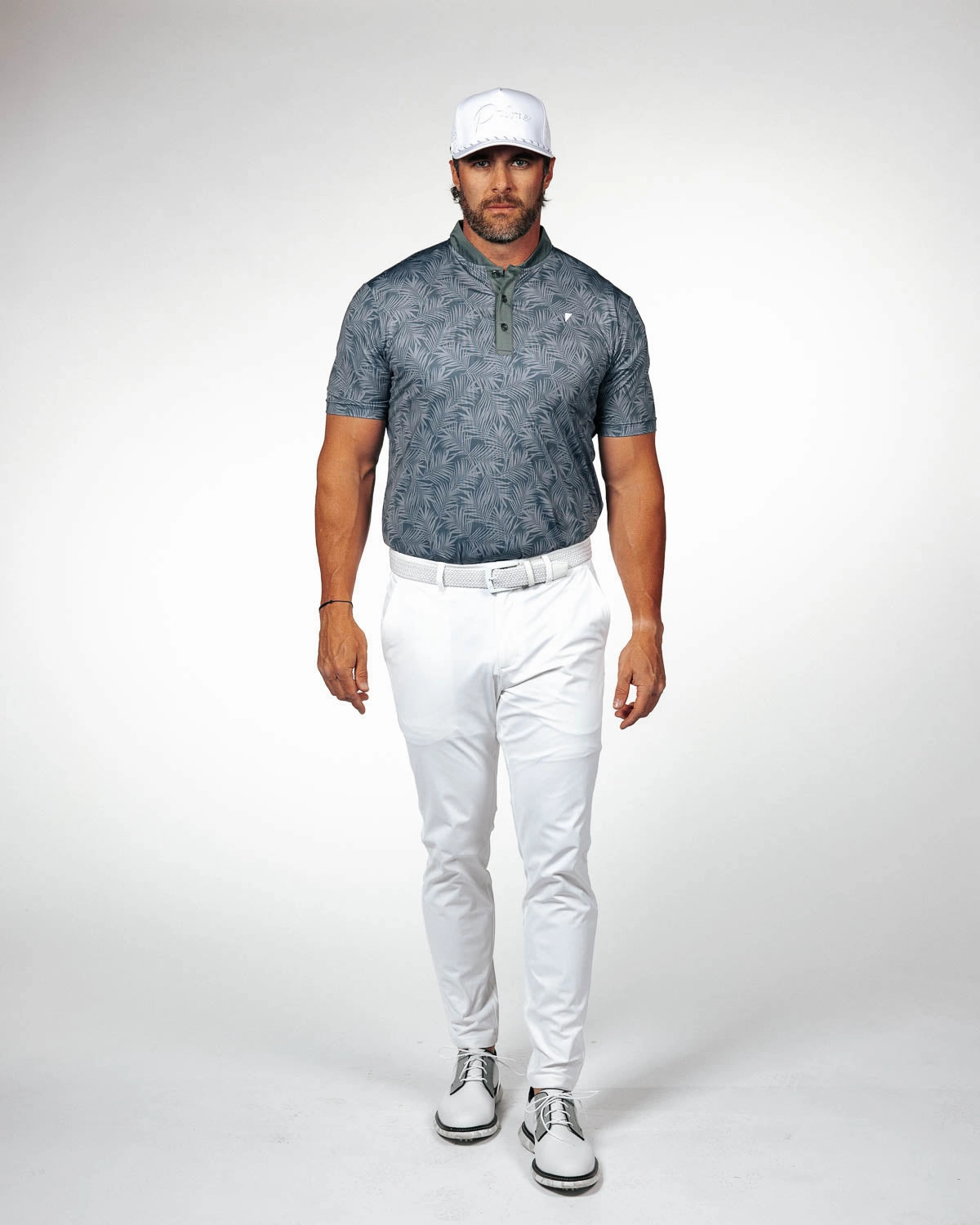 Dark Gray Islander Blade Polo AdjustableHemCuffs