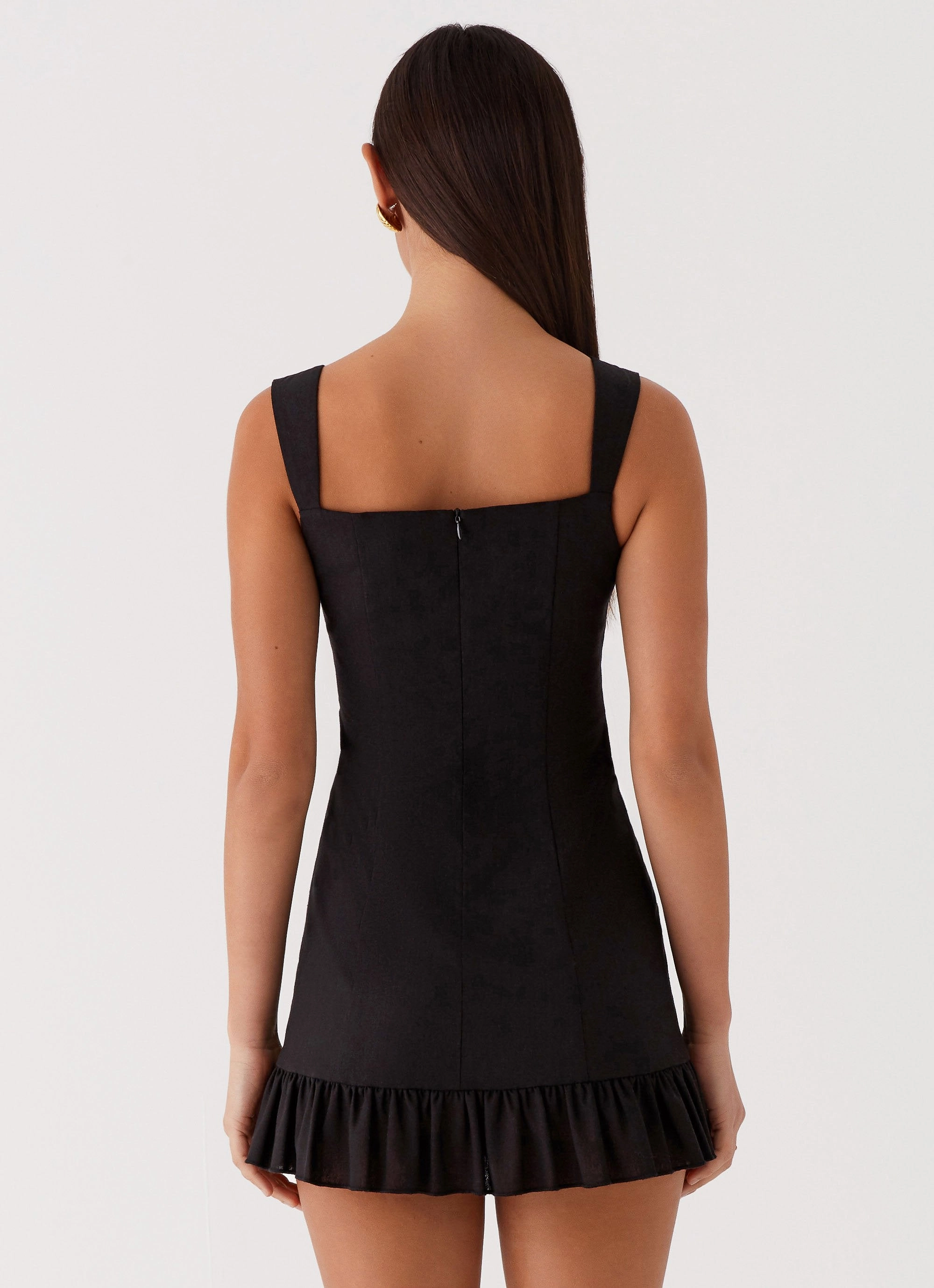 Kamielle Frill Mini Dress - Black Layering-Piece