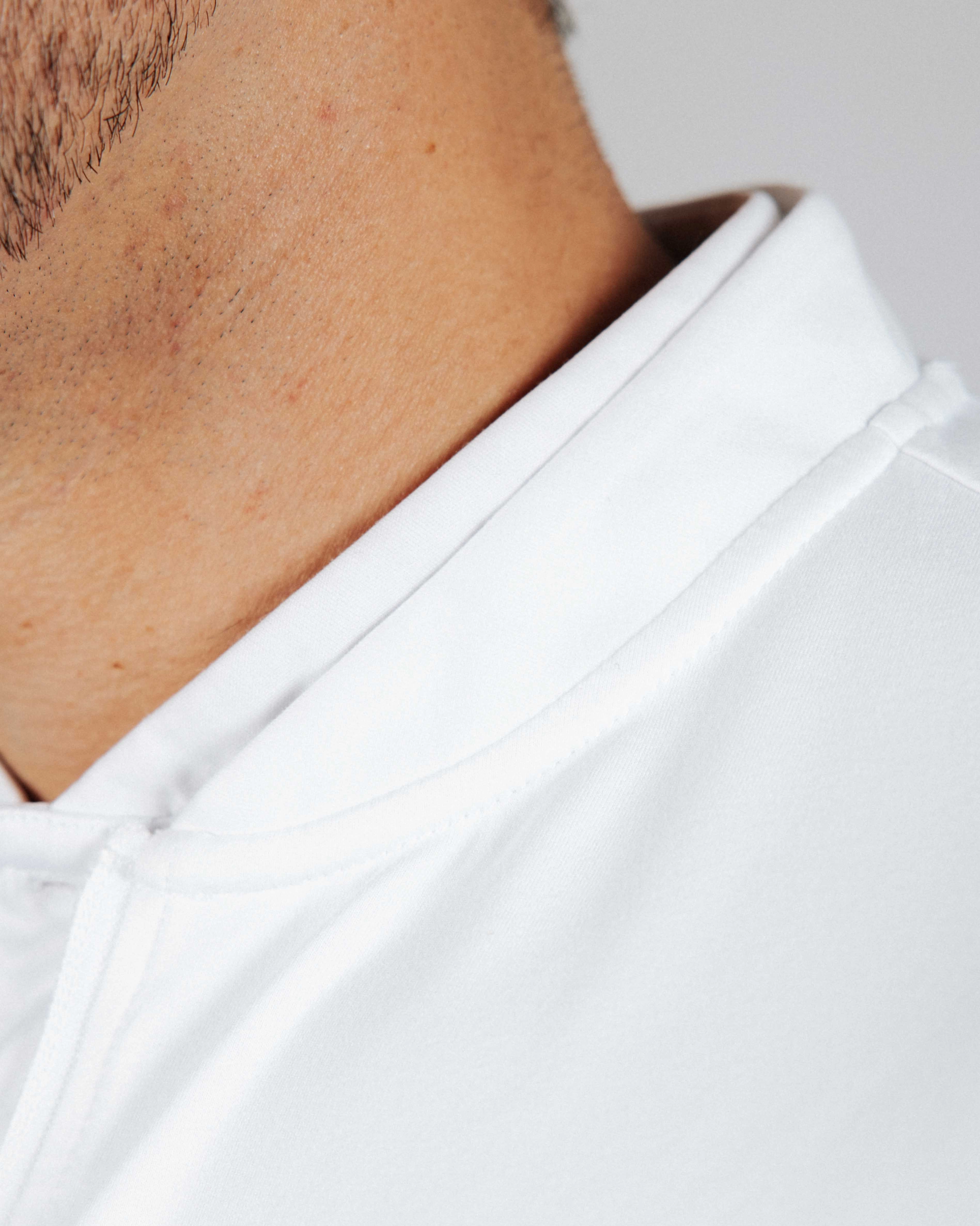 Fashion Blouse White Blade Quarter Zip