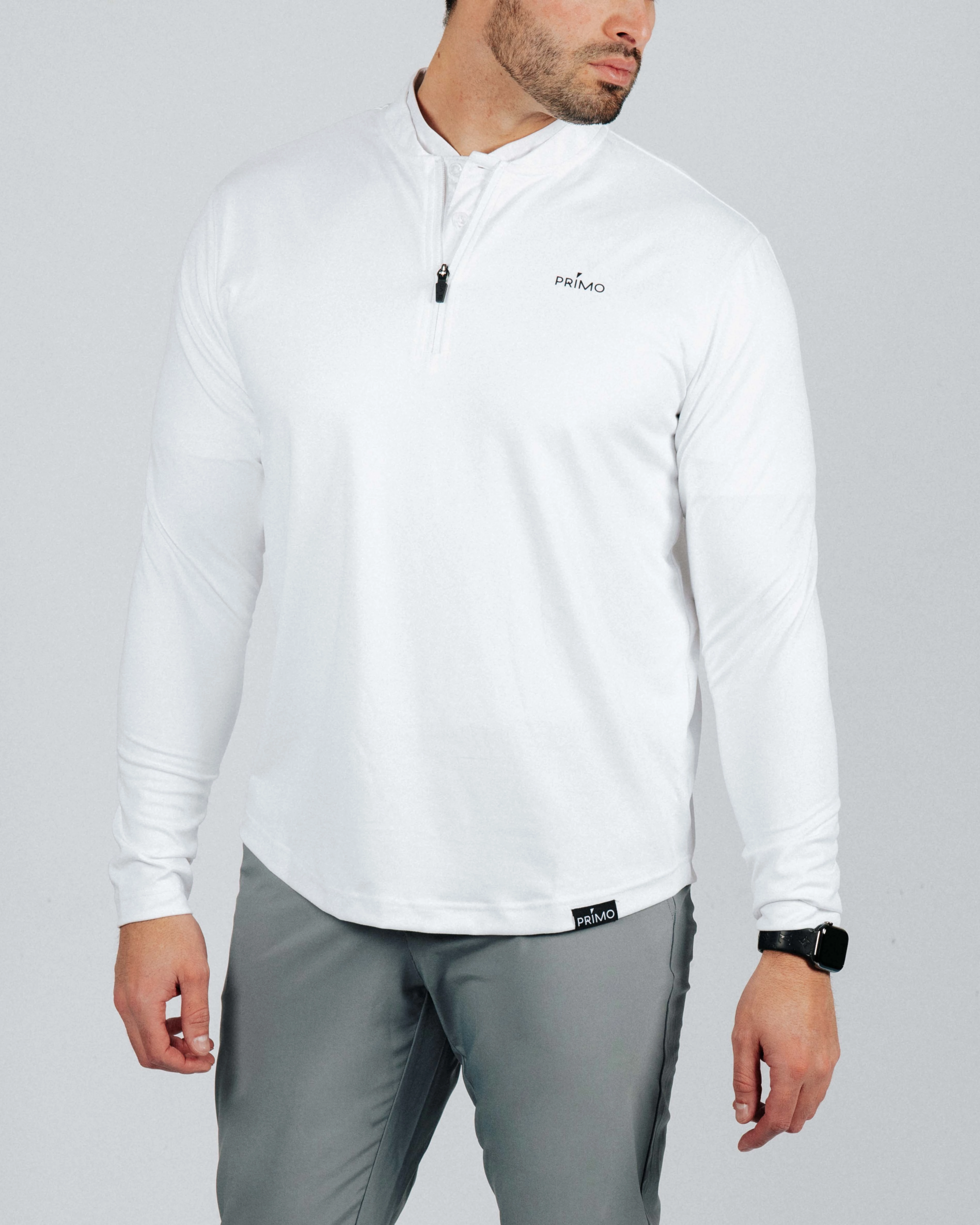 MinimalistAesthetic White Blade Quarter Zip