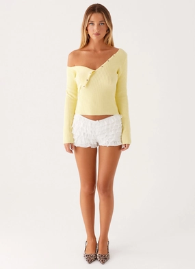 Waverly Knit Top - Pastel Yellow Water Repellent Coating