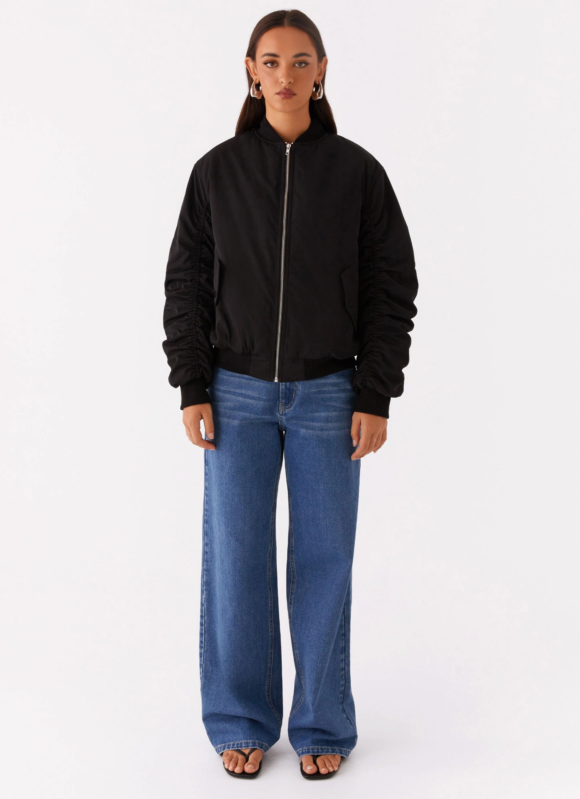 Dry Fast Hooded styles Webster Bomber Jacket - Black