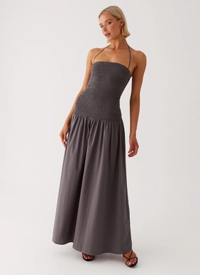Classic Layer Zahra Maxi Dress - Charcoal