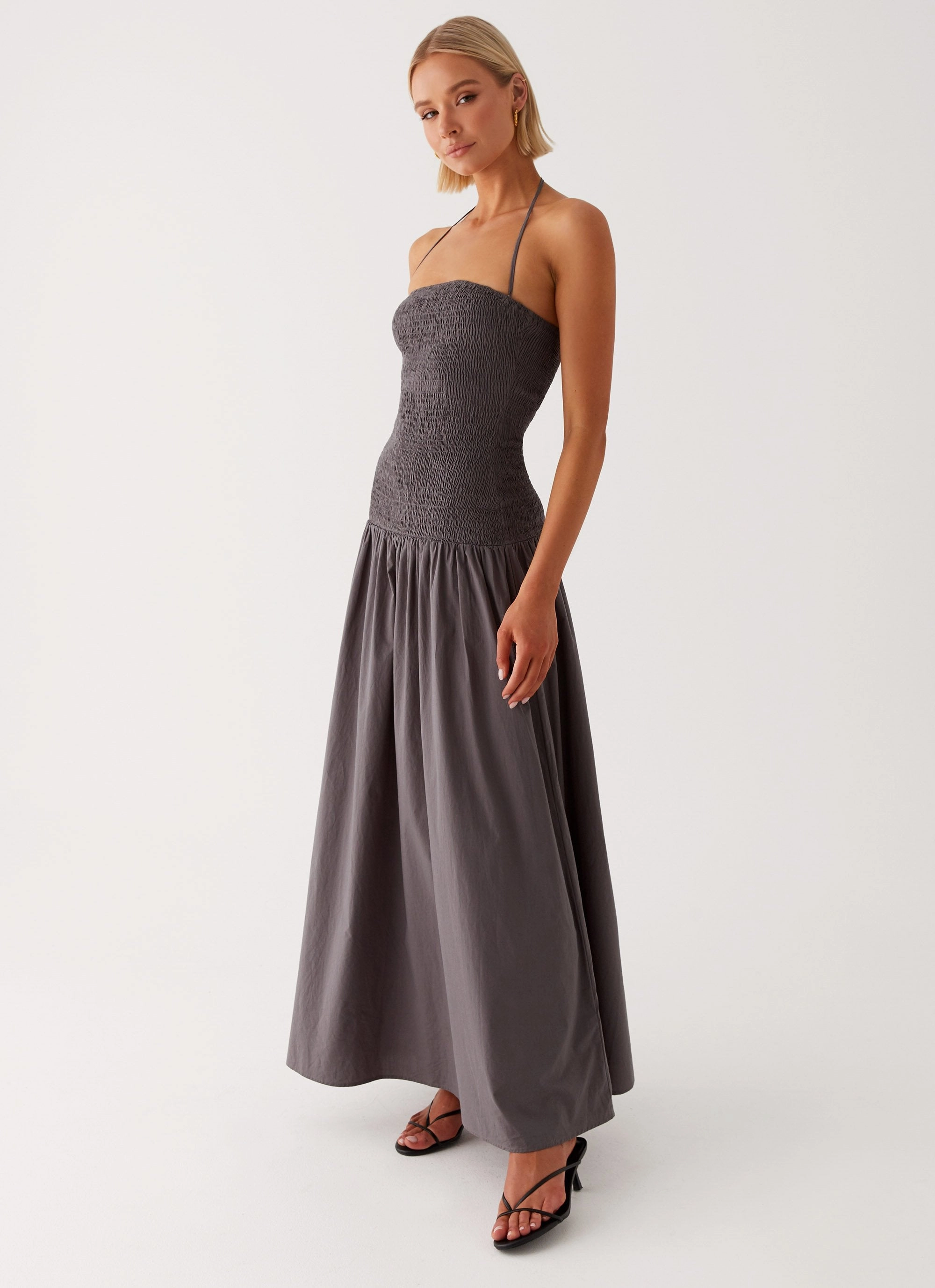 Shared Moment Zahra Maxi Dress - Charcoal