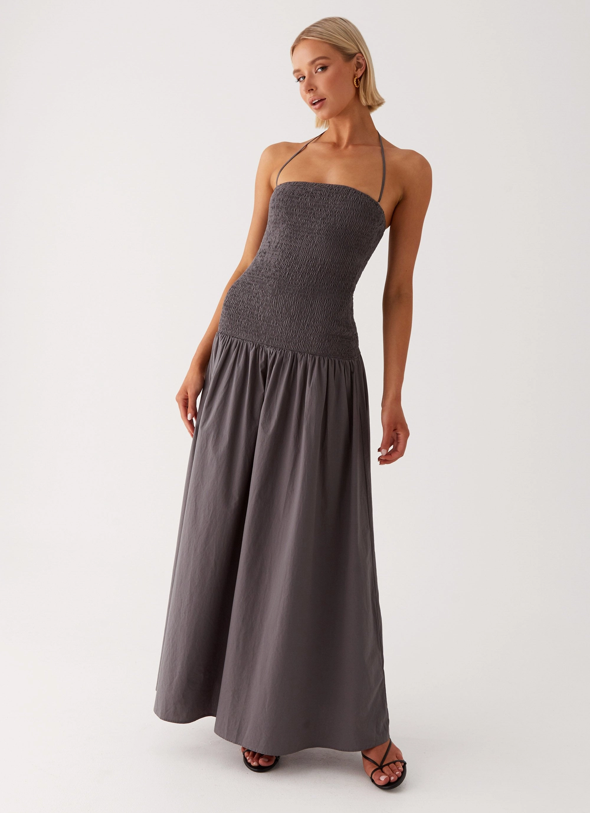 Classic Layer Zahra Maxi Dress - Charcoal