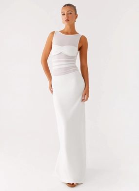 Wesley Maxi Dress - Ivory Minimal Fit
