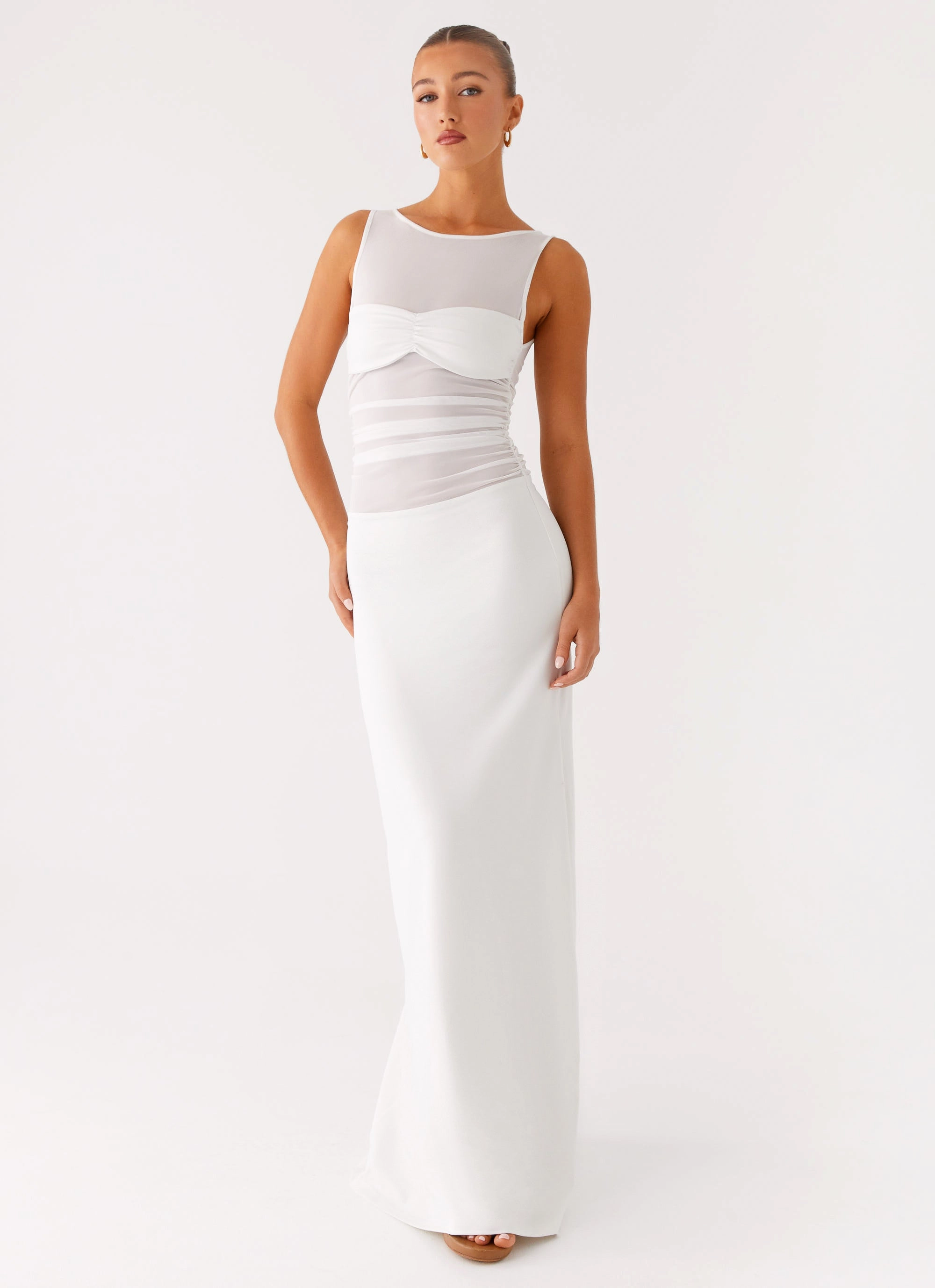 Wesley Maxi Dress - Ivory Minimal Fit