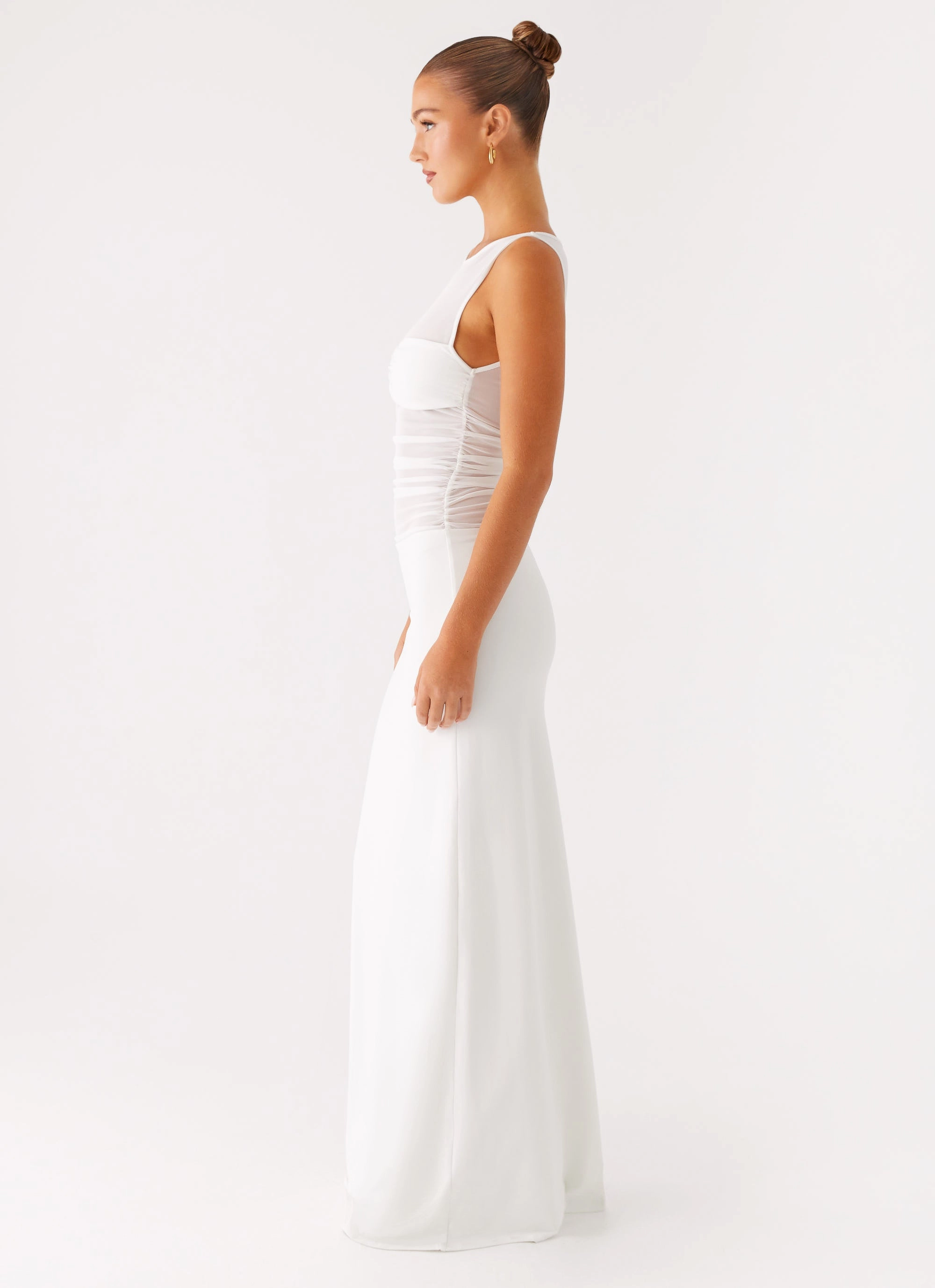 Silk Flow Wesley Maxi Dress - Ivory