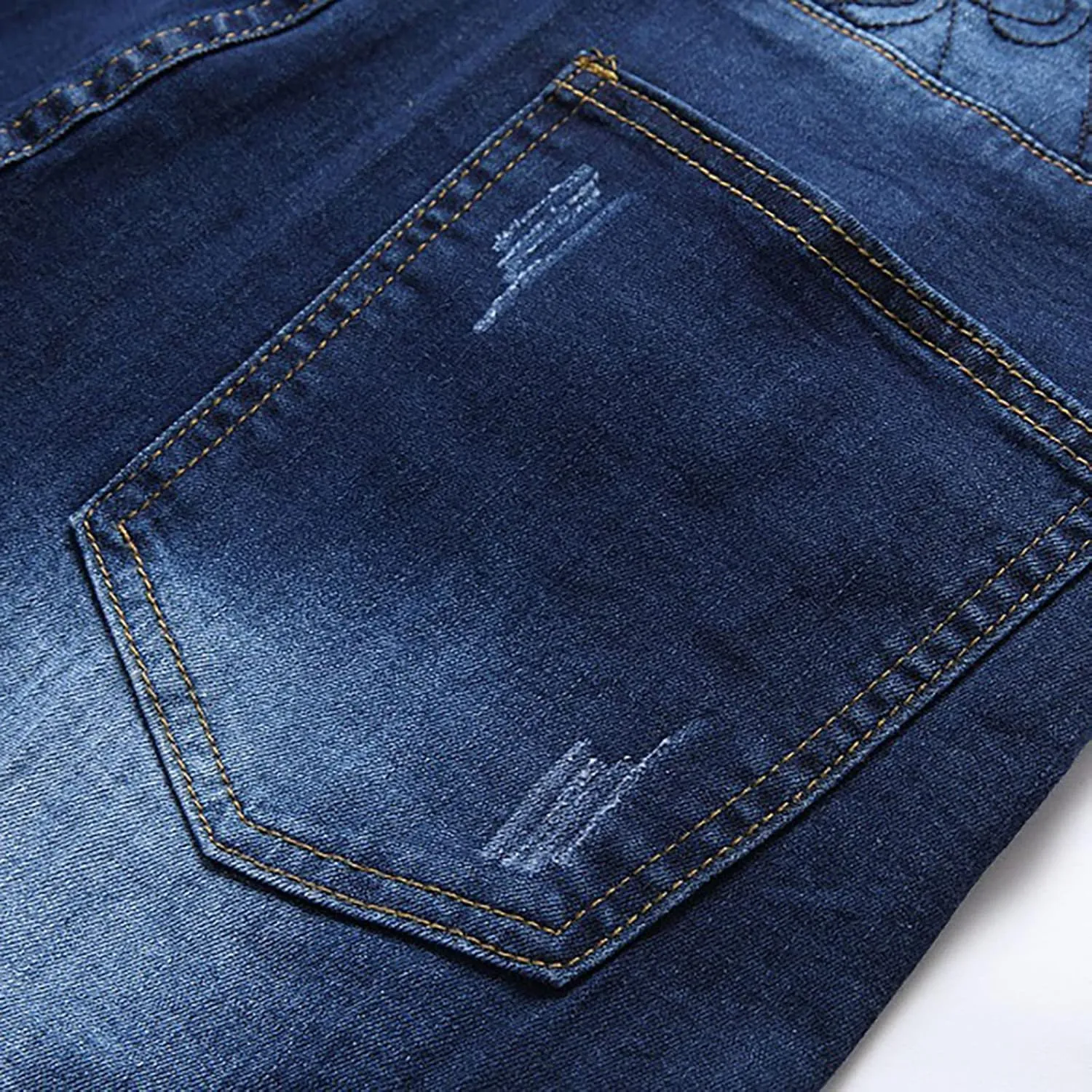 Western Ripped Straight Leg Distressed Stretchy Jeans for Mens Summer Fall Denim Pants Shorts Jeans Mens 2024 Y2K