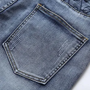 Western Ripped Straight Leg Distressed Stretchy Jeans for Mens Summer Fall Denim Pants Shorts Jeans Mens 2024 Y2K