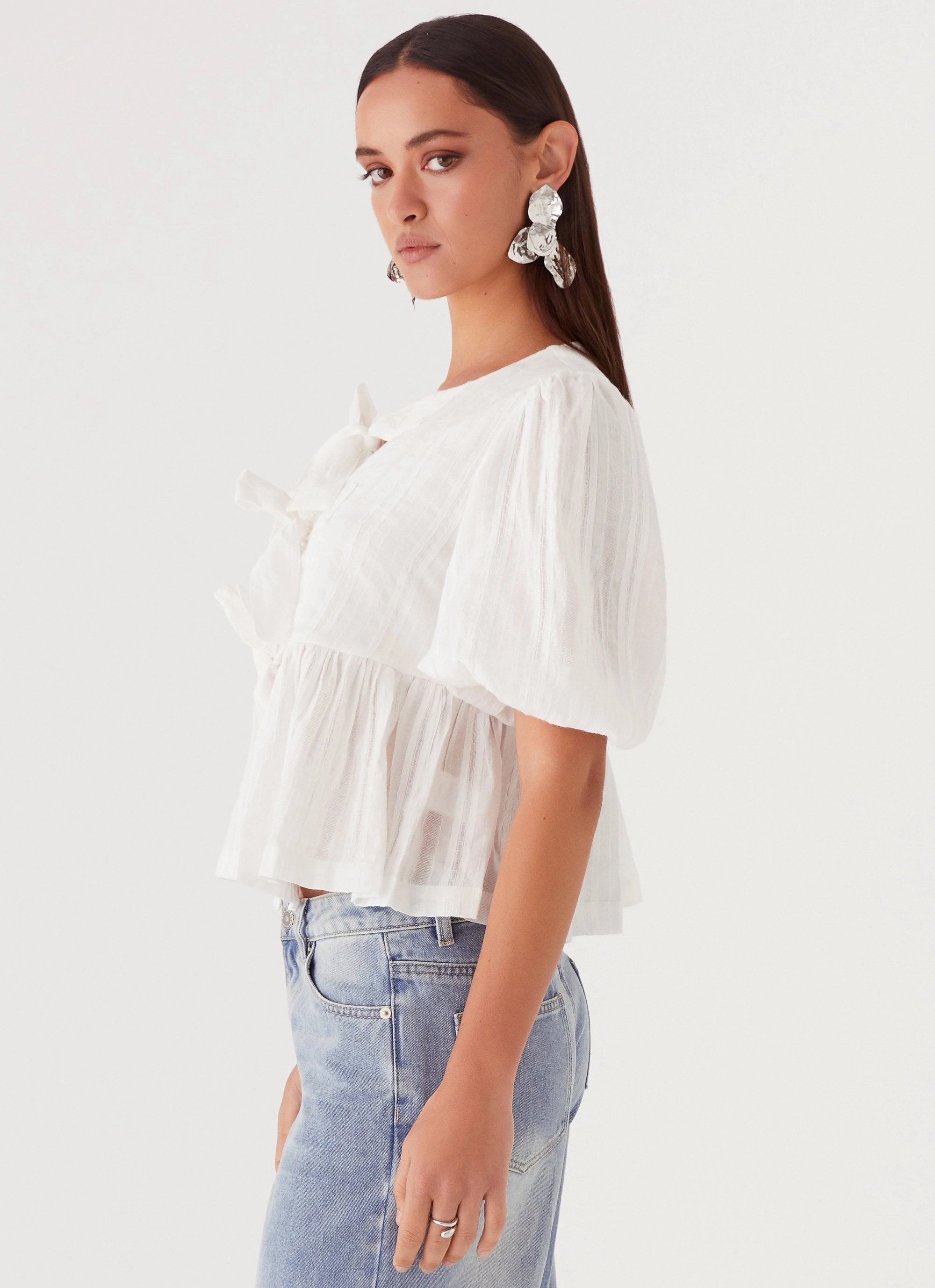 Western Wind Tie Top - White Sustainable Waterproofing