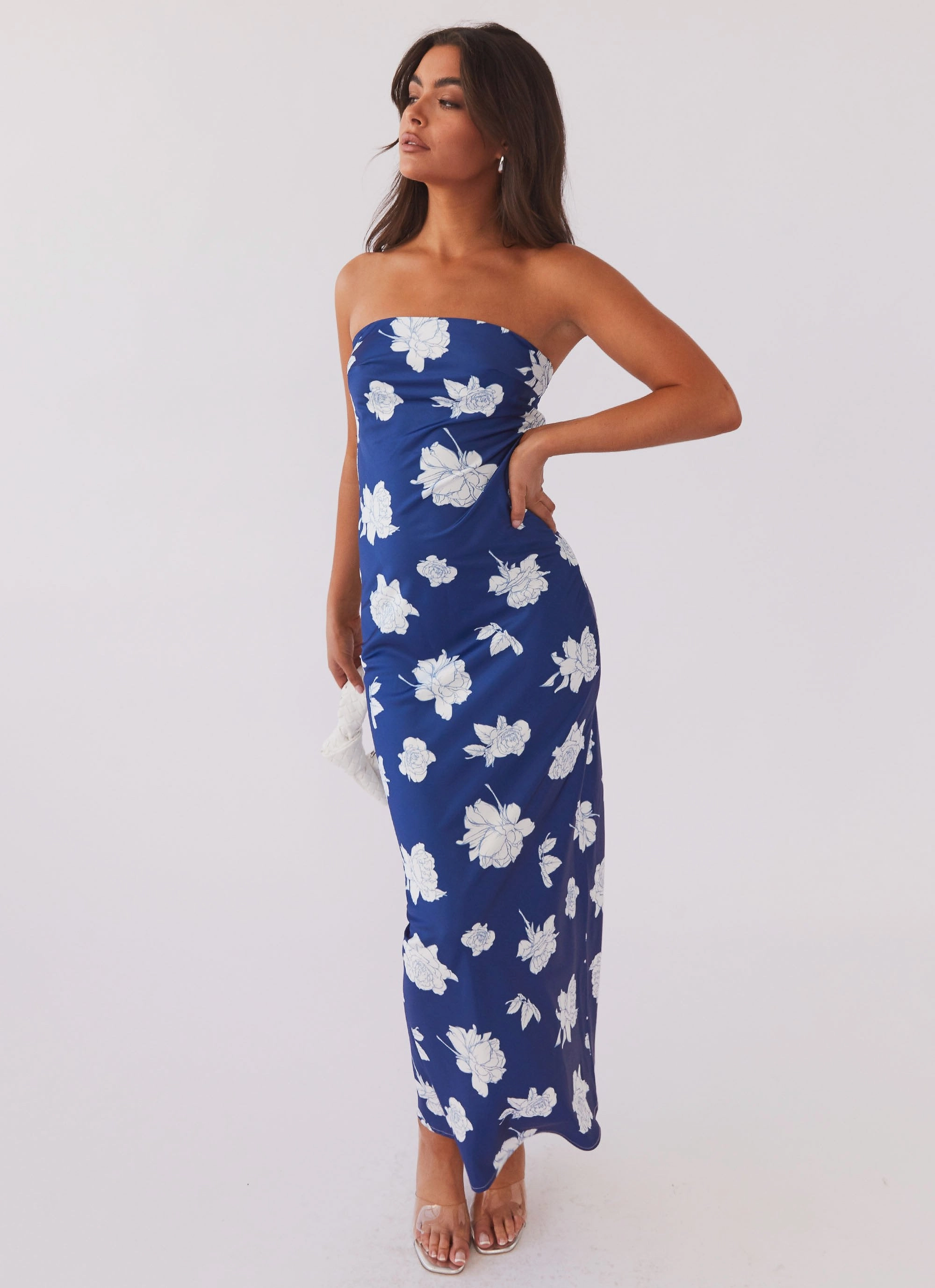 Fresh Style What I Want Maxi Dress - Navy Flora