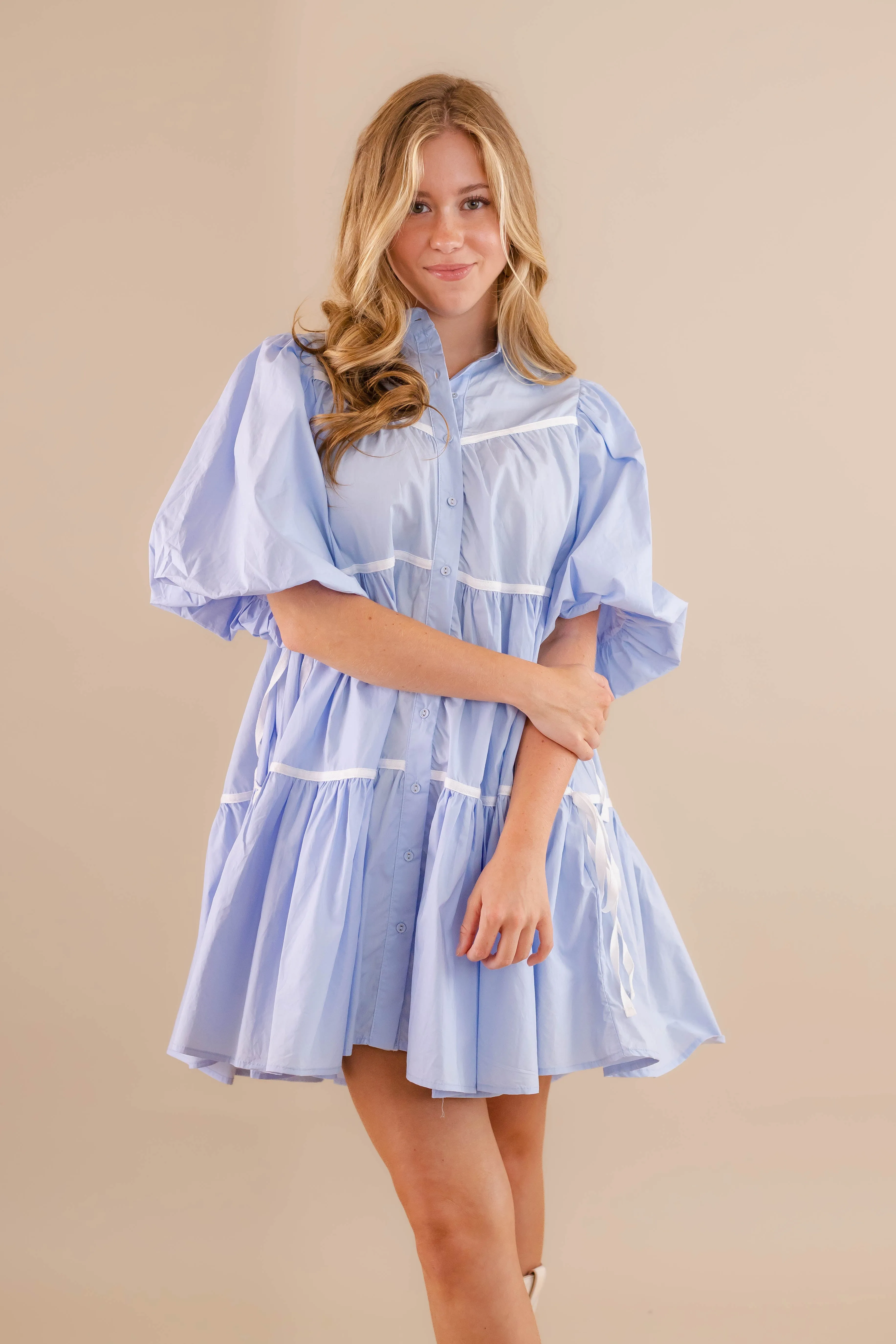 When You Have It All Dress- Blue Casual Look