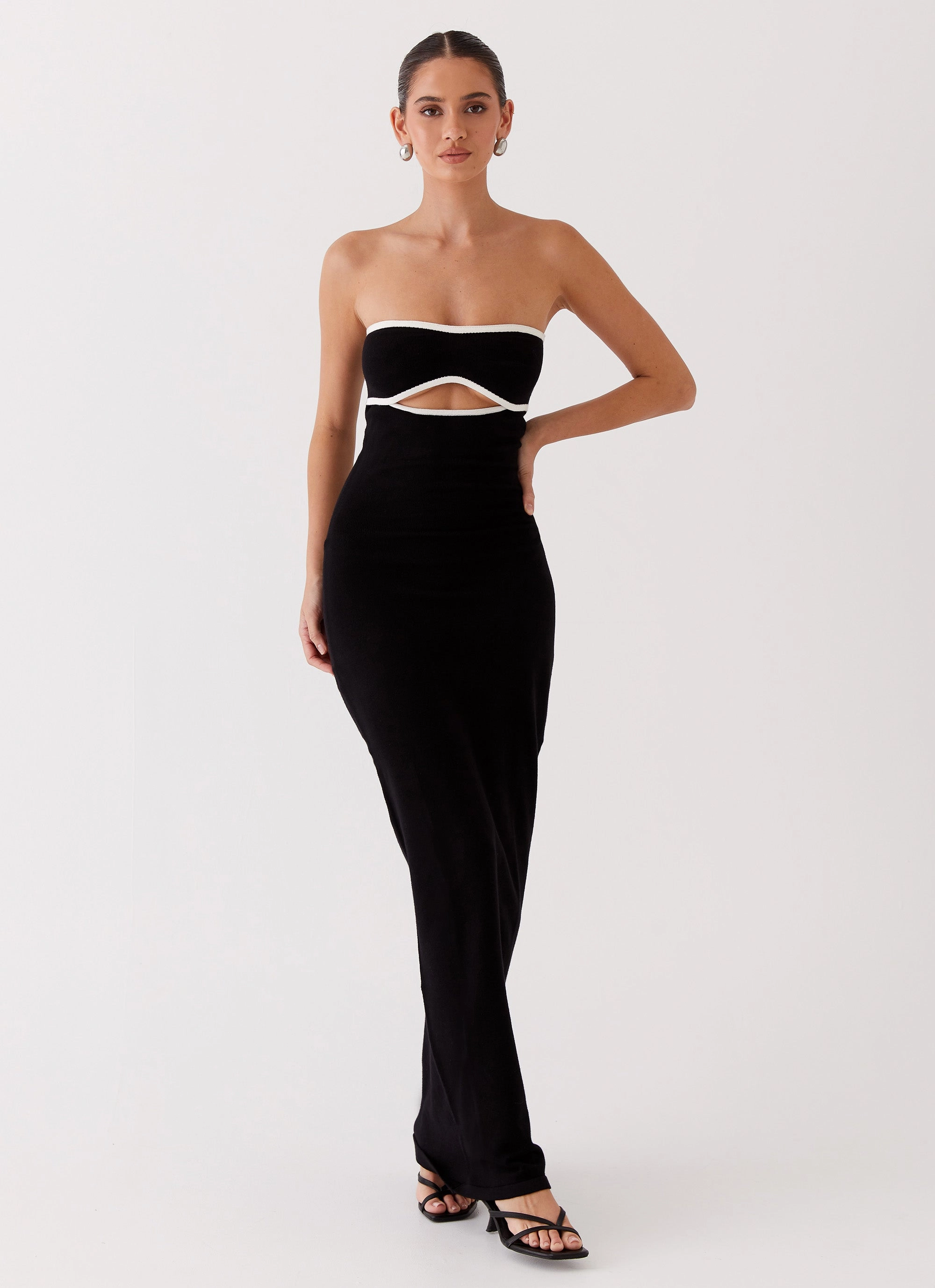 Outfit Boost When In Rome Knit Maxi Dress - Black